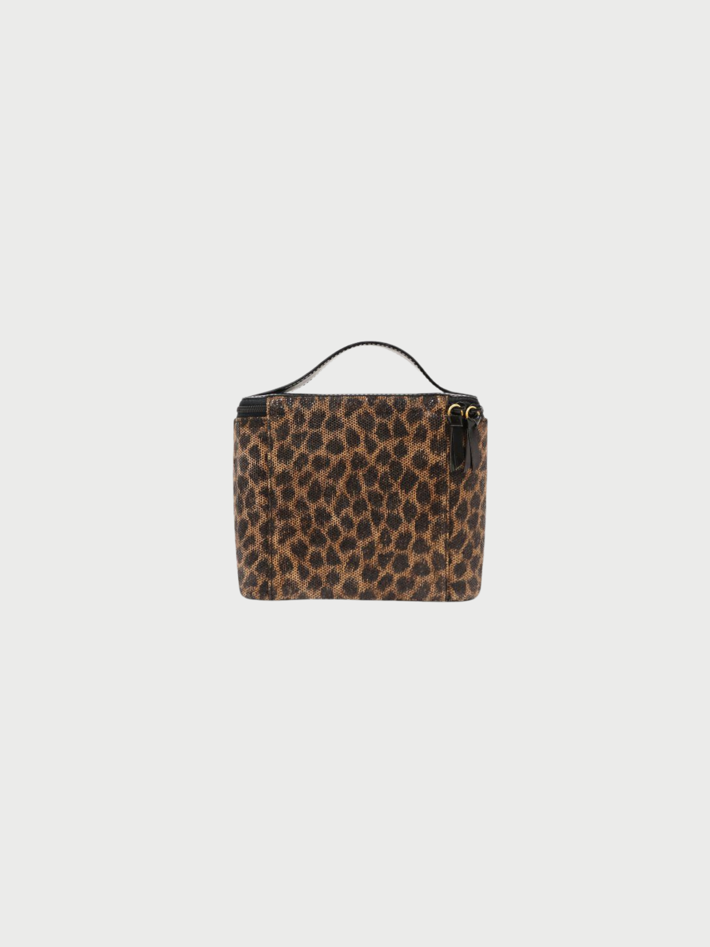 Loewe 2000s Brown Black Leopard Vanity Bag