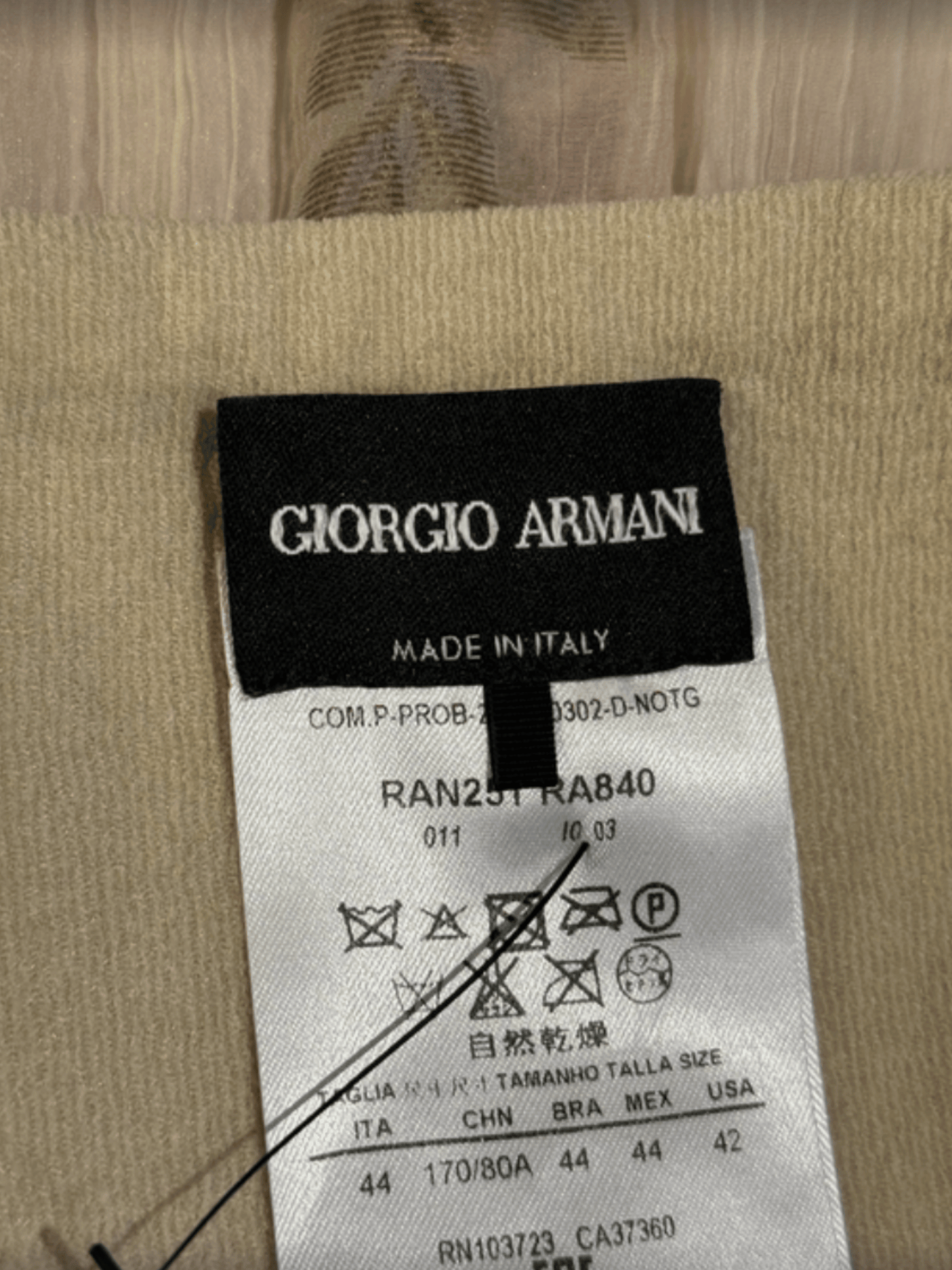 Giorgio Armani 2000s Tiered Beige Maxi Skirt
