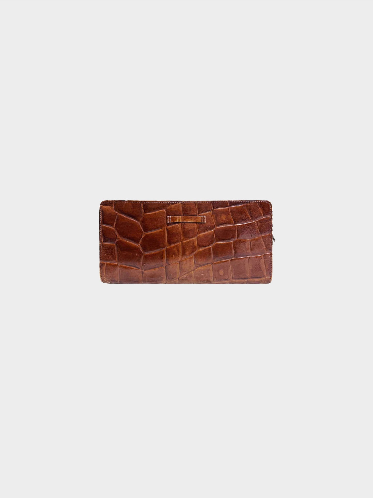Jean Paul Gaultier 2000s Crocodile Embossed Clutch Bag