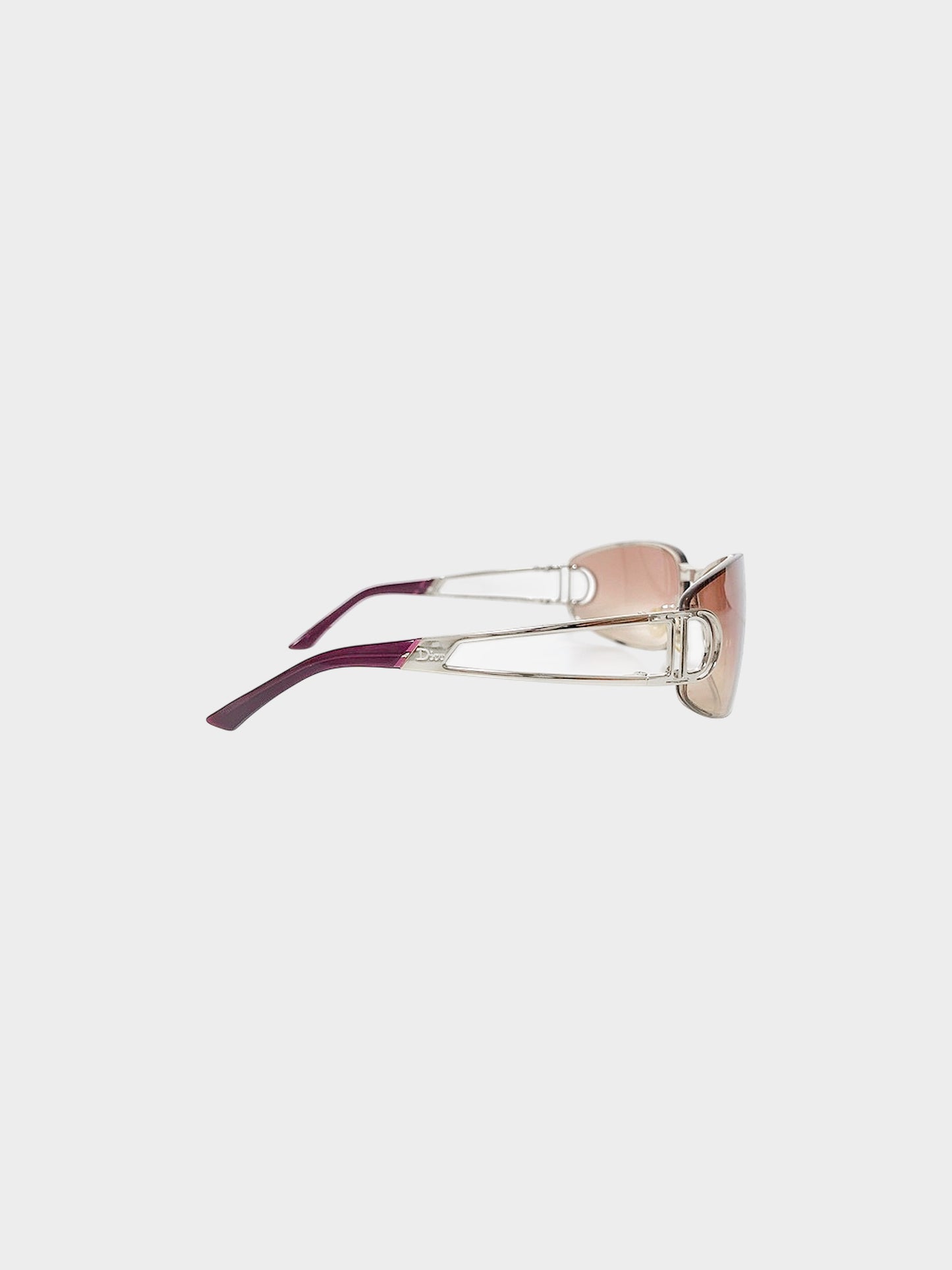 Christian Dior 2000s Bordeaux Diorissimo Pop Shield Sunglasses