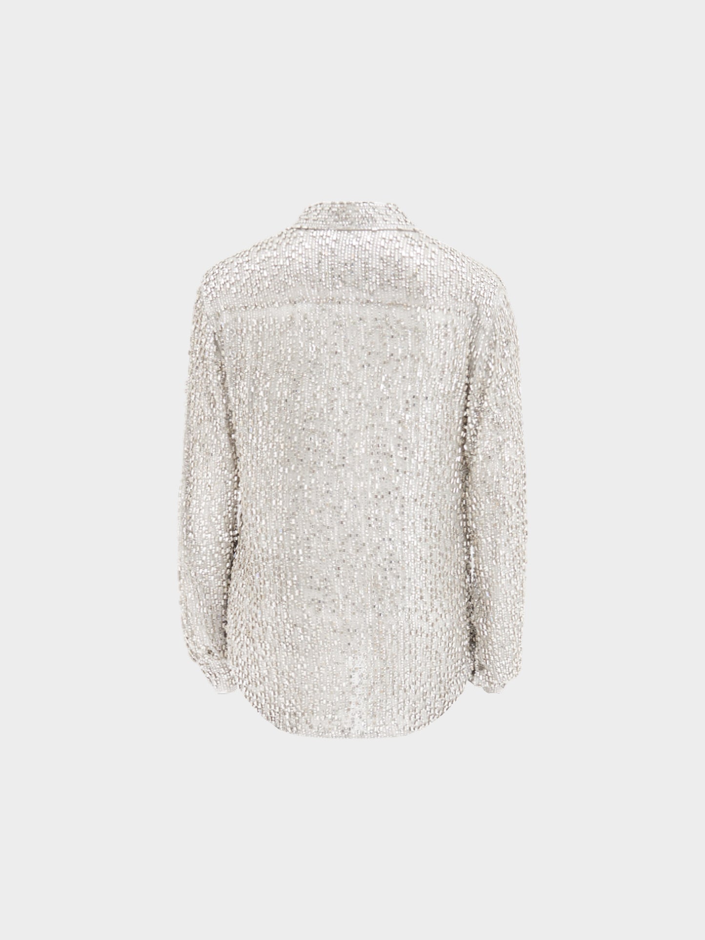 Saint Laurent FW 2017 Crystal Embroidered Button Up Shirt