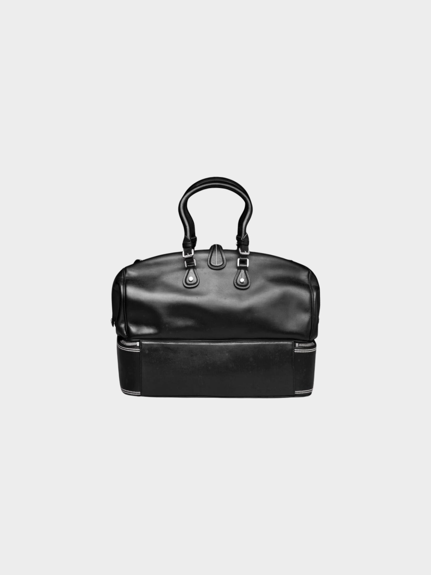 Christian Dior by John Galliano 2005 Black Leather Large Detective Handbag