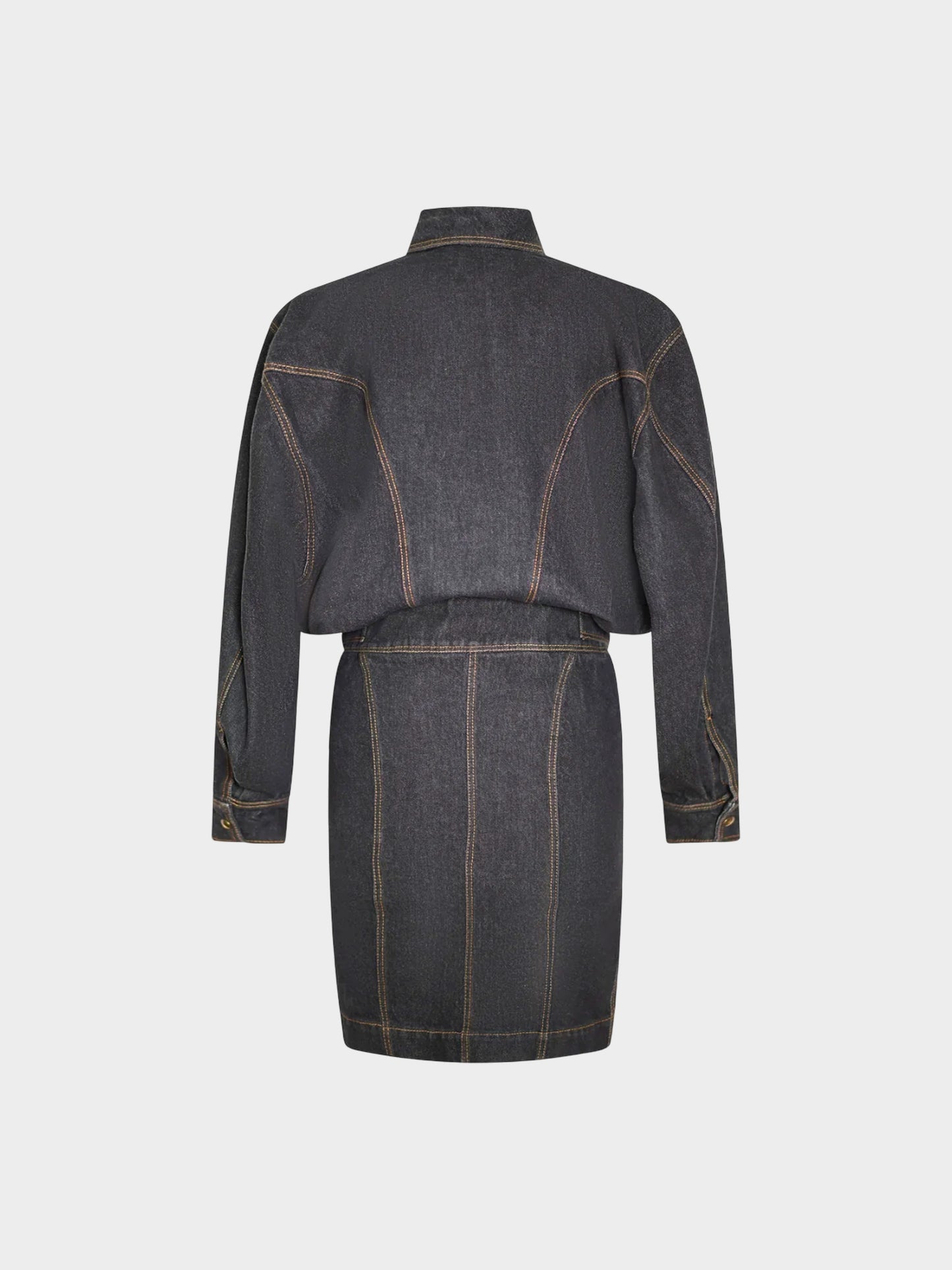 Azzedine Alaïa SS 1986 Dark Denim Zip Dress
