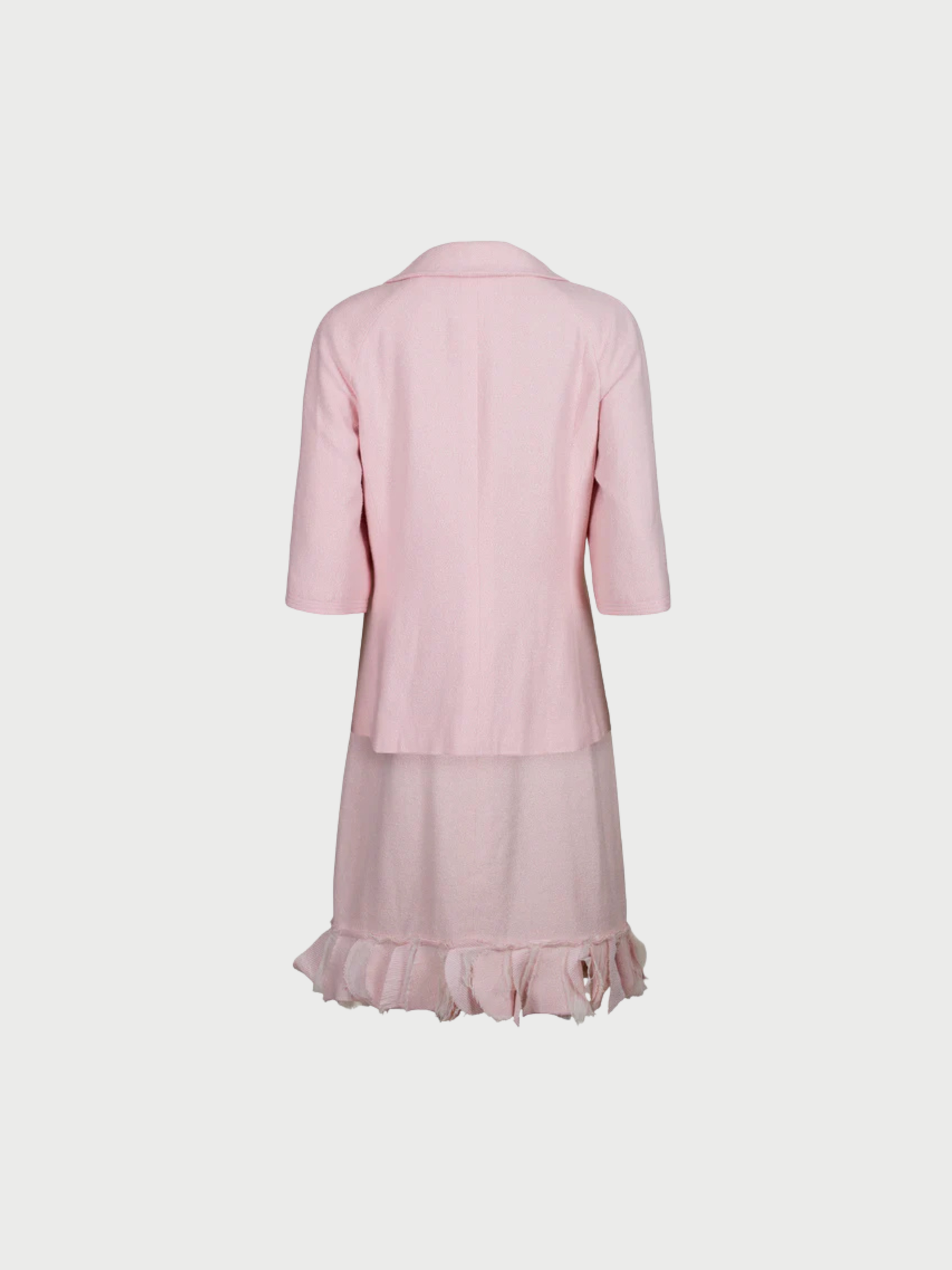 Chanel 2000s Pink Tweed Dress Jacket Set