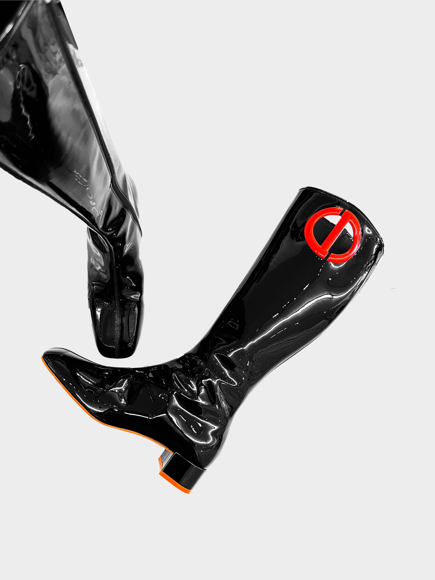 Christian Dior SS 2022 CD Patent Leather Knee Boots