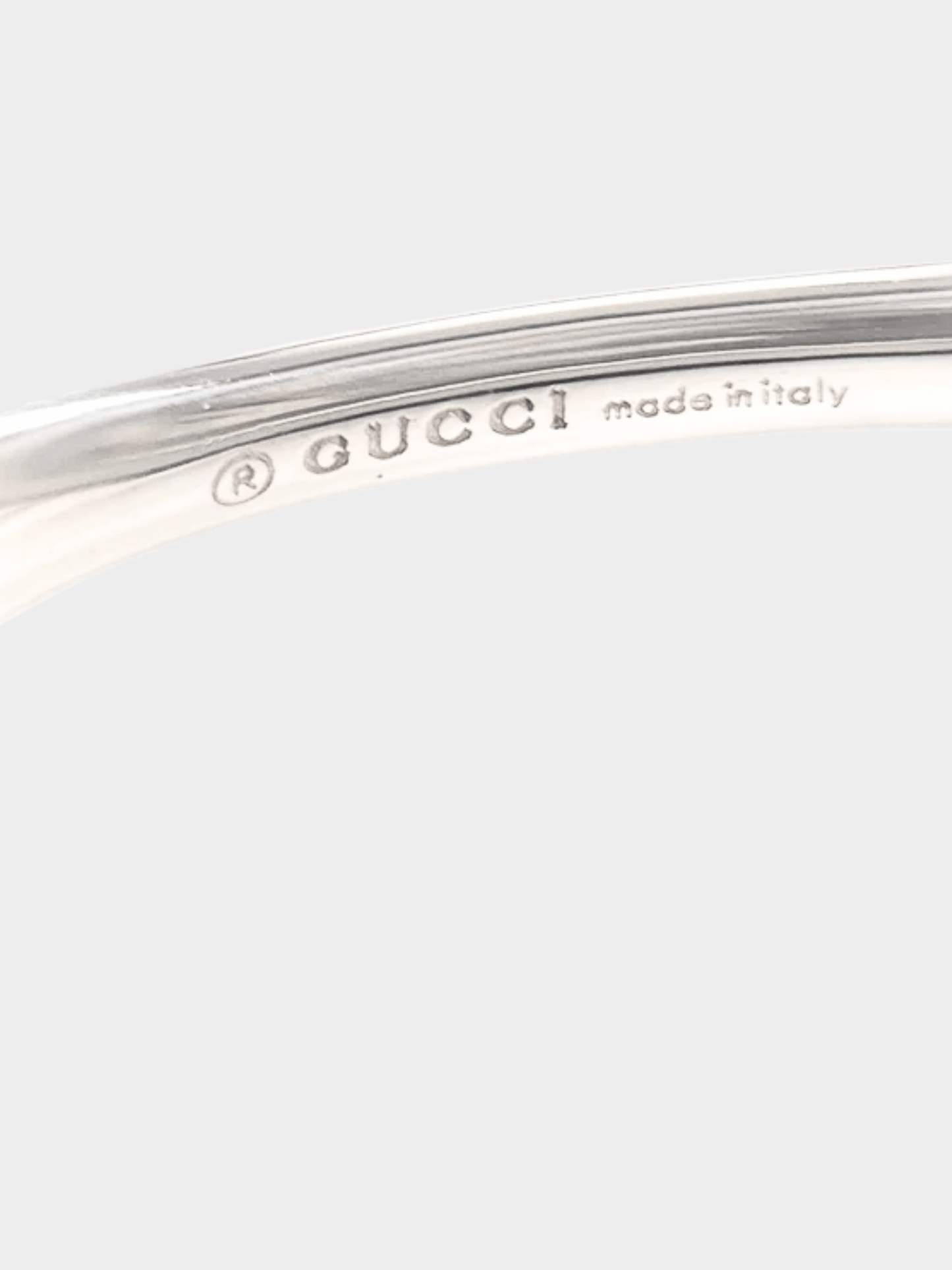 Gucci 2000s Sterling Silver Bamboo Hoop Earrings