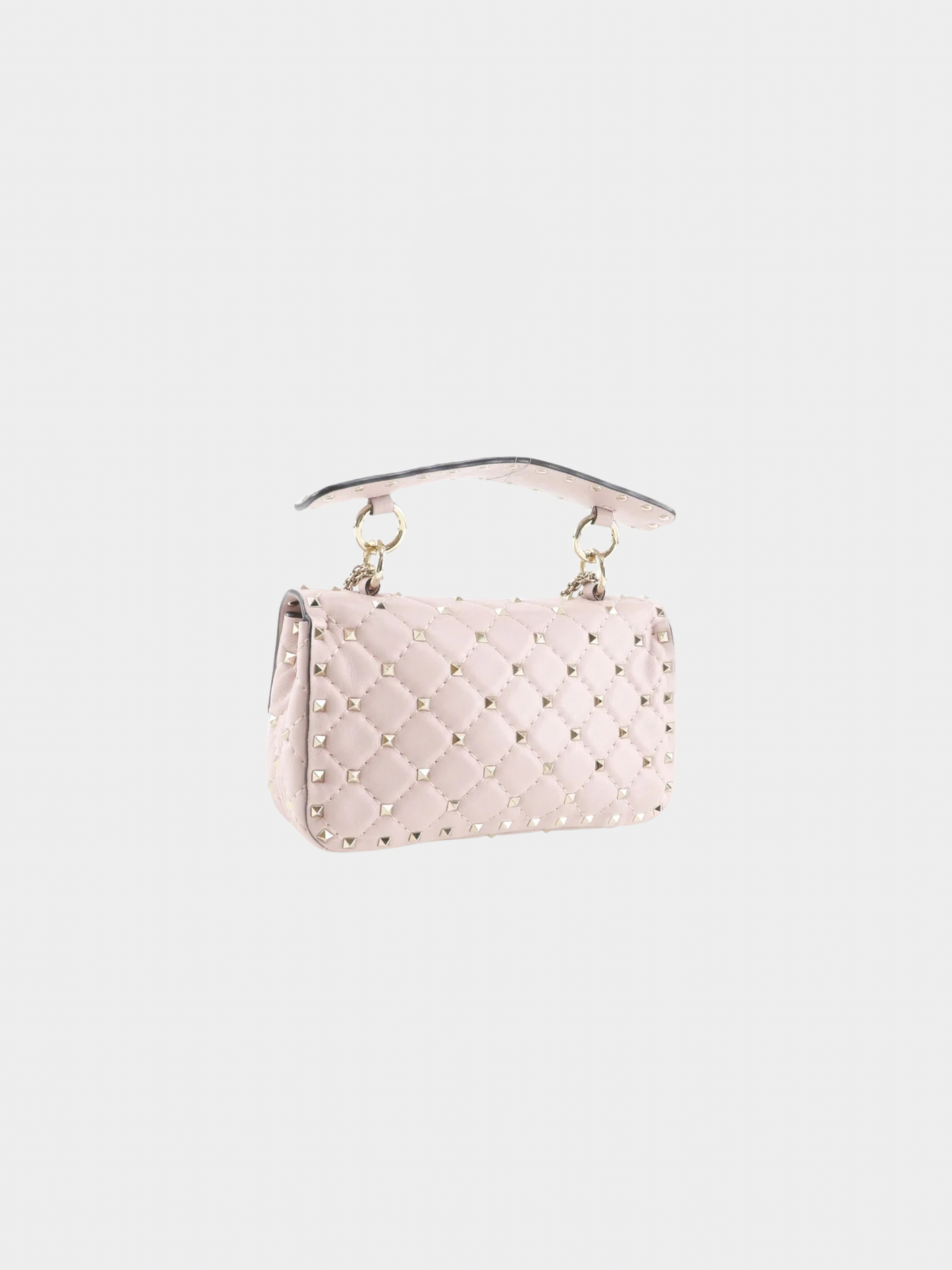 Valentino 2010s Pink Calfskin Rockstud Spike 2Way Shoulder Bag