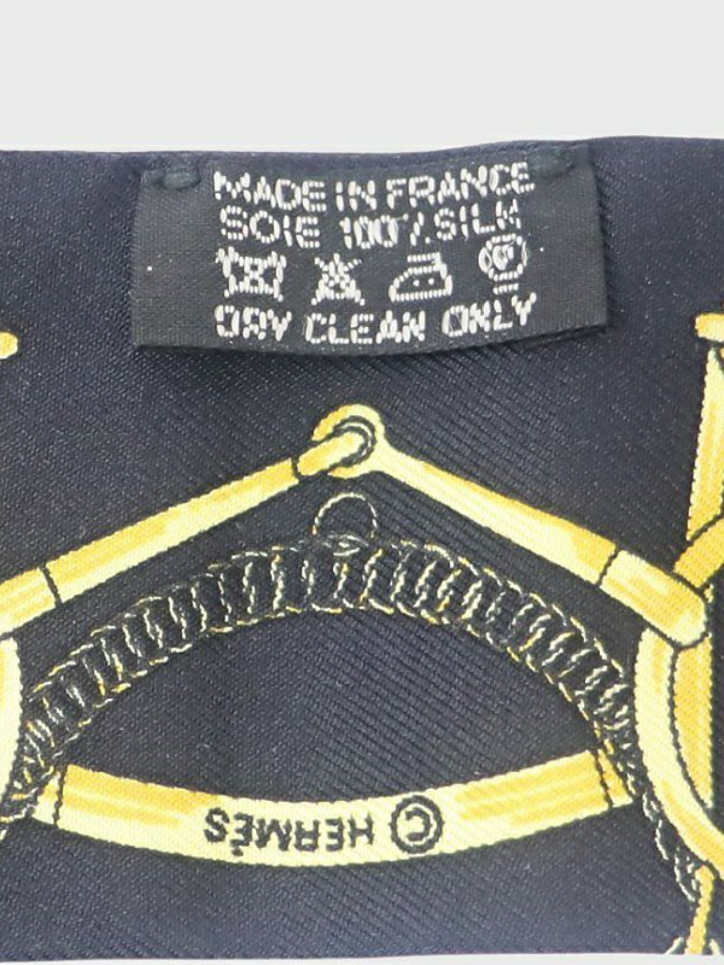 Hermès 2000s Black Gold Silk Twilly