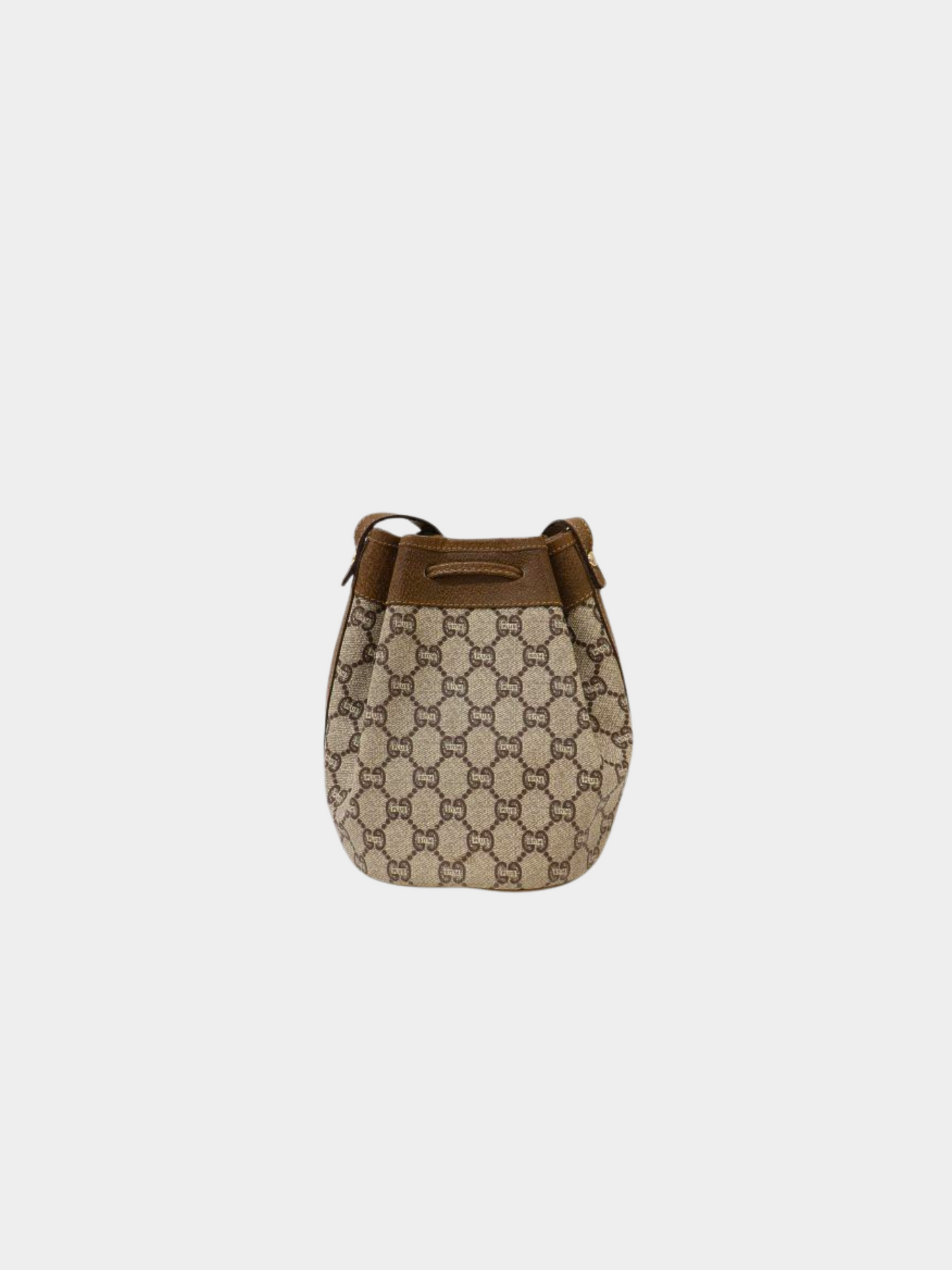 Gucci 2000s Beige Brown Supreme Drawstring Shoulder Bag