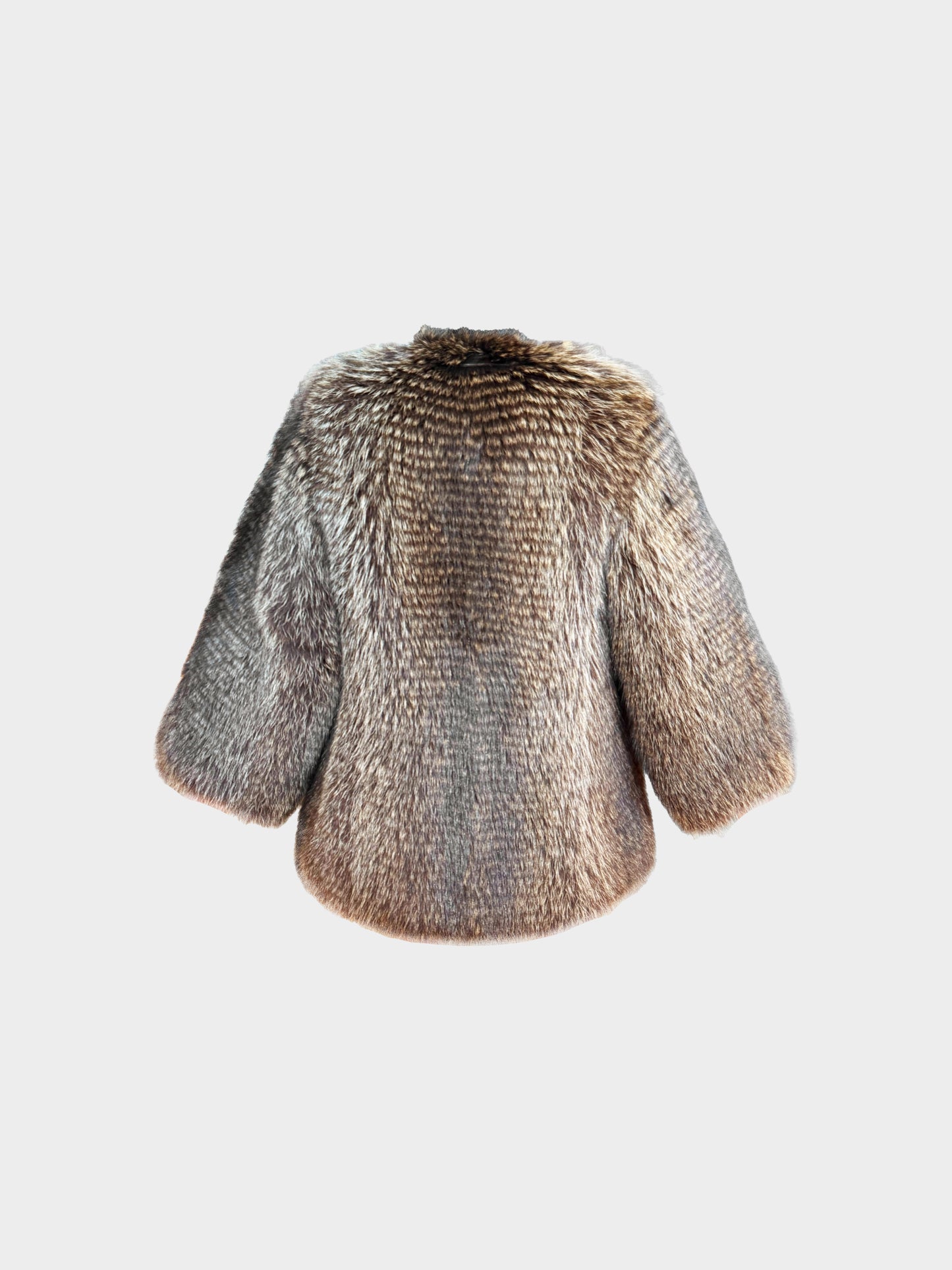 Dolce and Gabbana 2000s Brown Raccoon Fur Cropped Coat