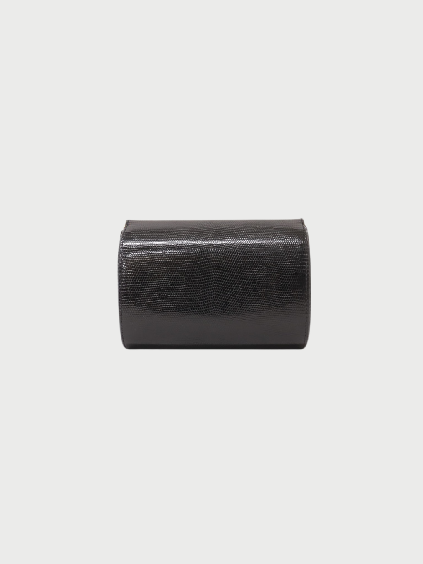 Gucci 2000s Black Lizard GG Shoulder Bag