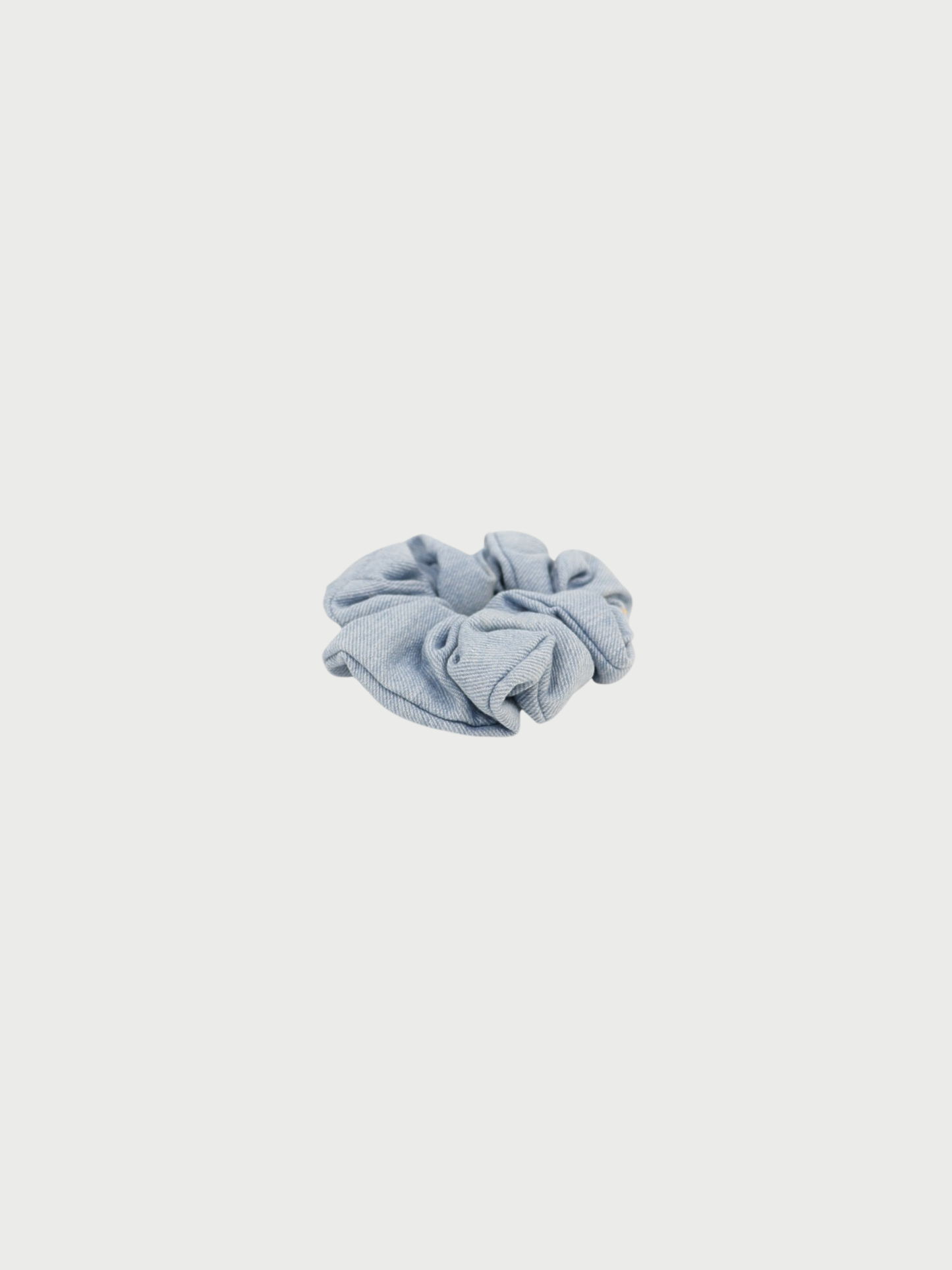Celine 2020s Blue Cotton Triomphe Denim Scrunchie