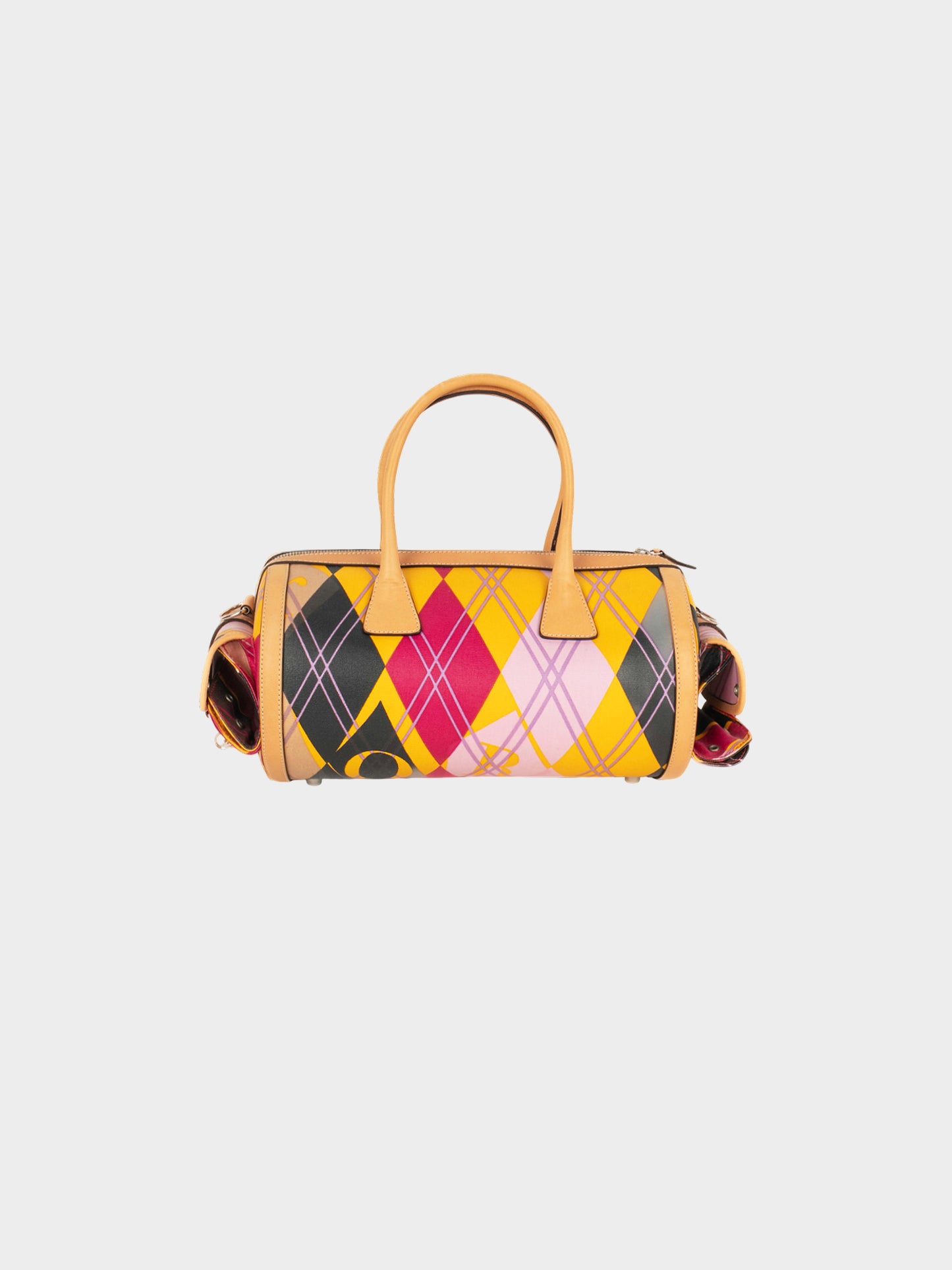 Christian Dior FW 2004 Golf Collection Harlequin 'Boston Bowling' Bag