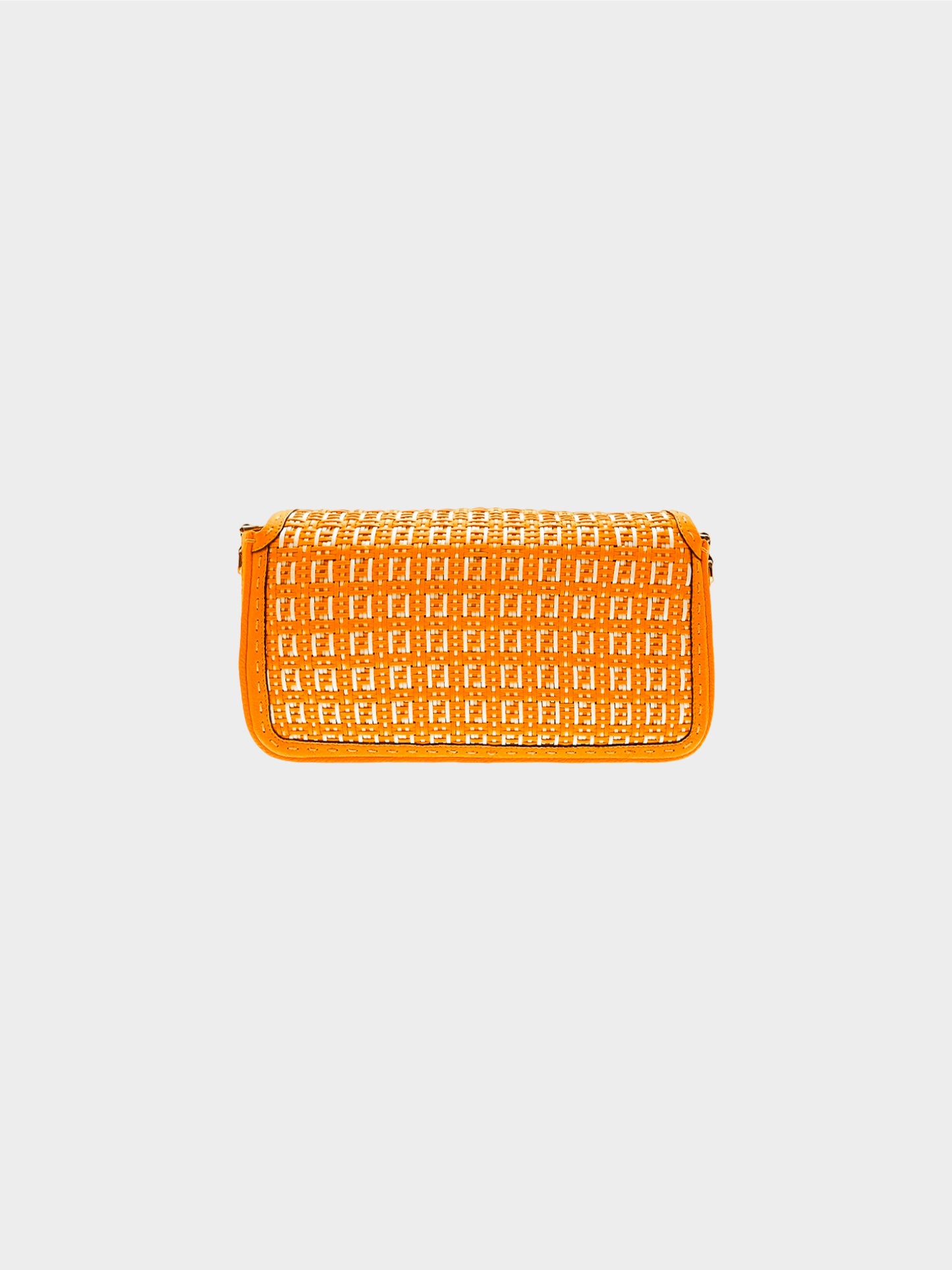 Fendi SS 2021 Orange Woven Baguette