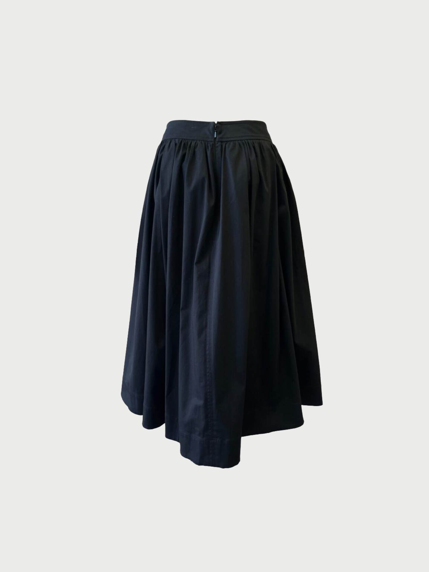 Moschino SS 2024 Black Cotton Heart Chain Belt Full Skirt