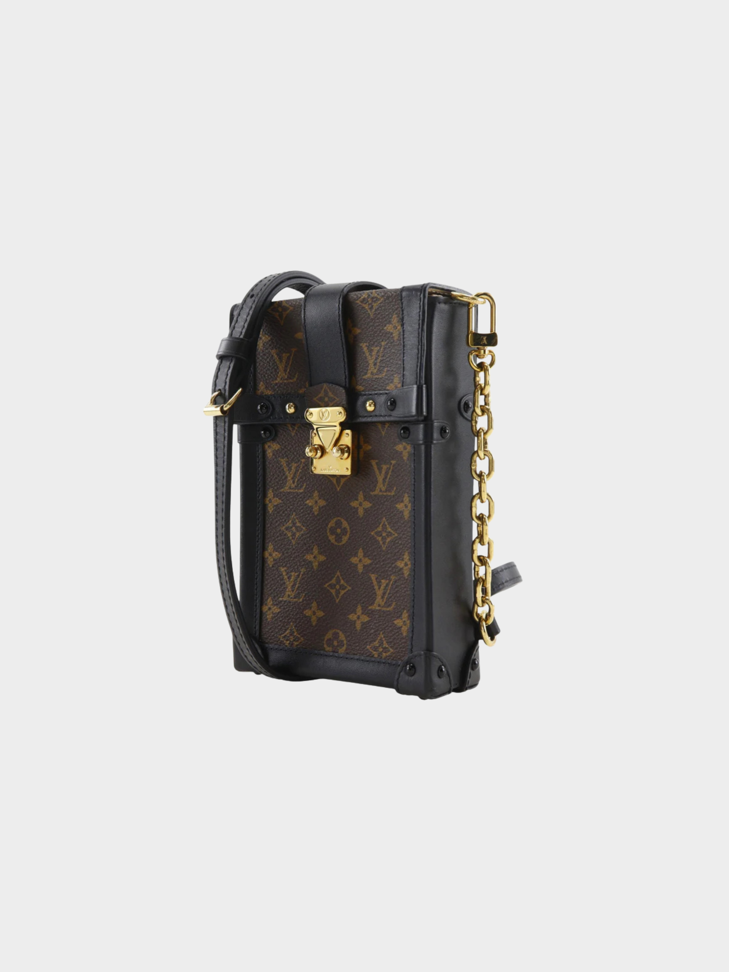 Louis Vuitton 2019 Brown Monogram Canvas Pochette Trunk Vertical