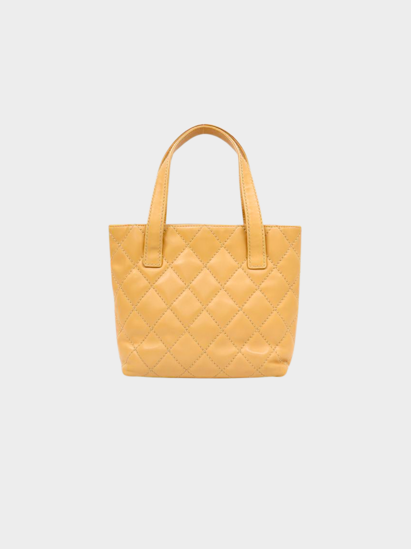 Chanel 2003 Beige Wild Stitch Tote Handbag