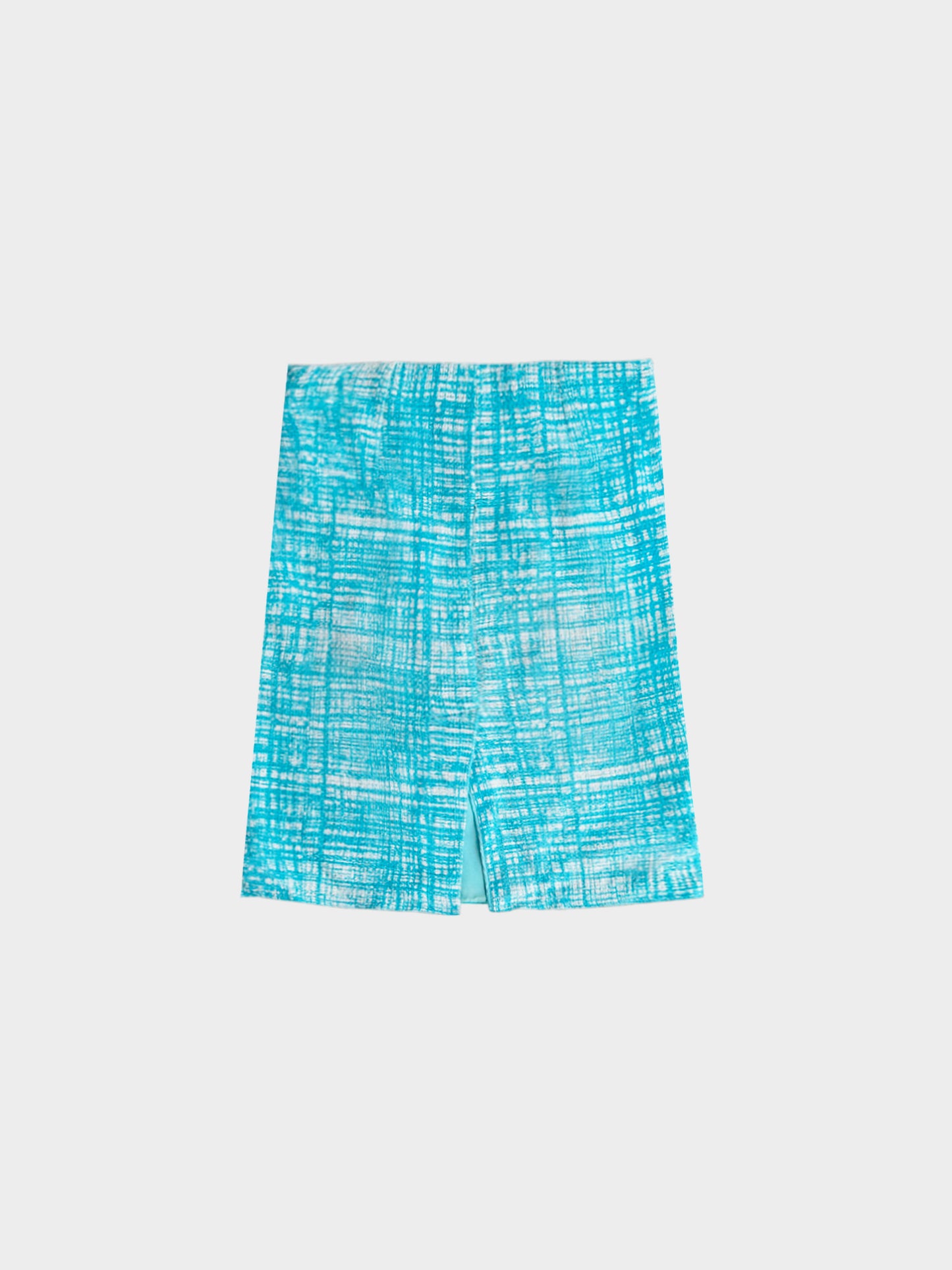 Prada SS 1996 Blue Tweed Skirt