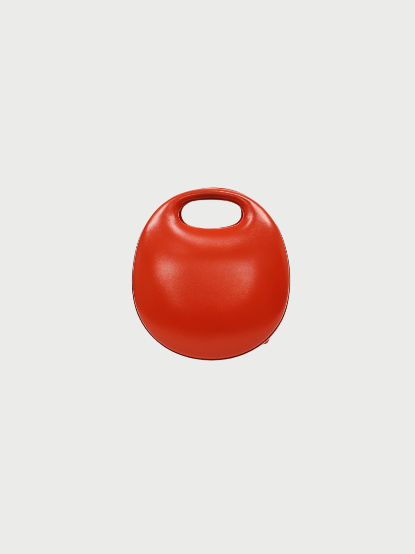 Loewe 2000s Red Leather Anagram Round Handbag
