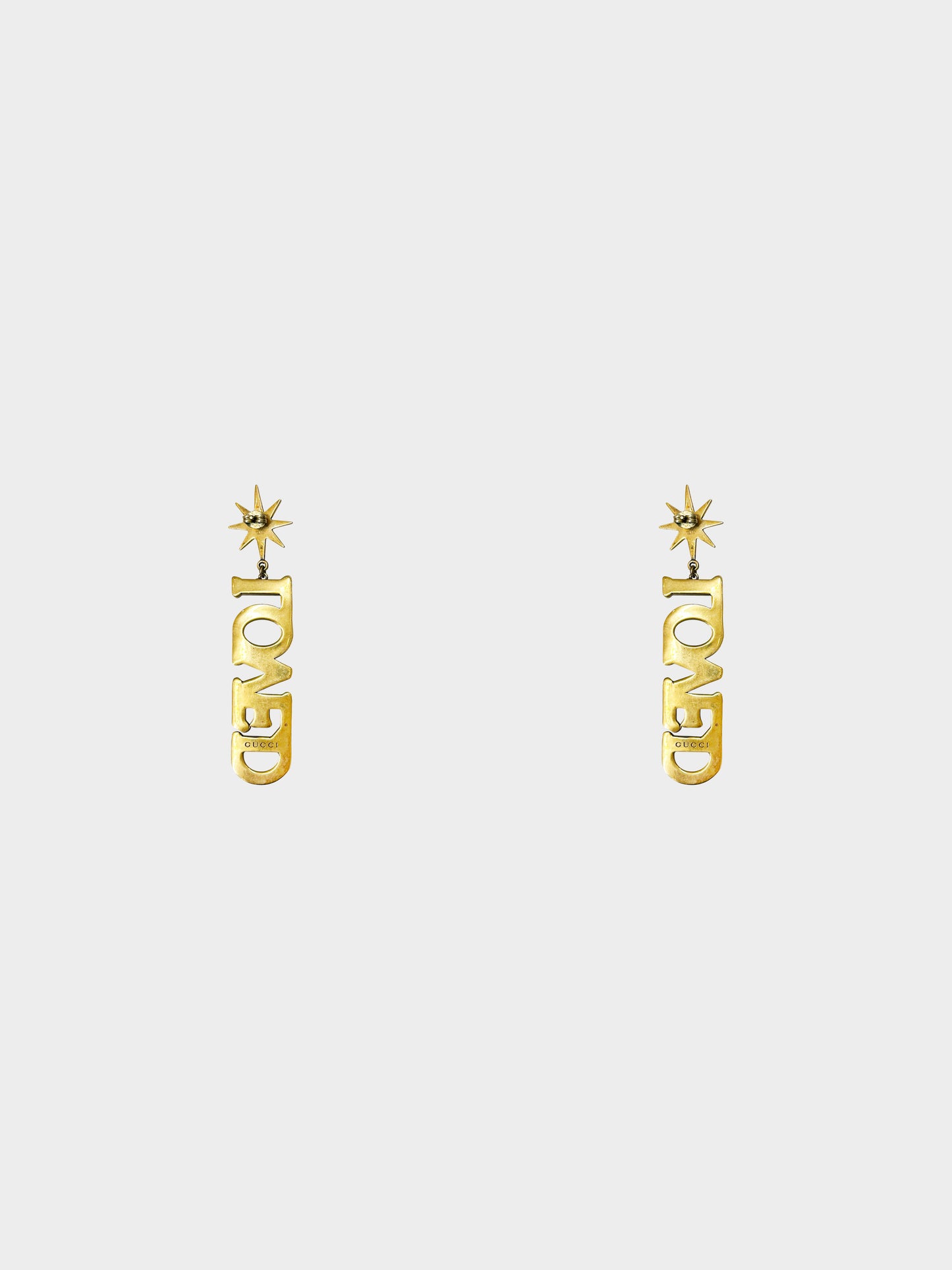 Gucci 2010s Multicolor Crystals 'Loved' Drop Earrings