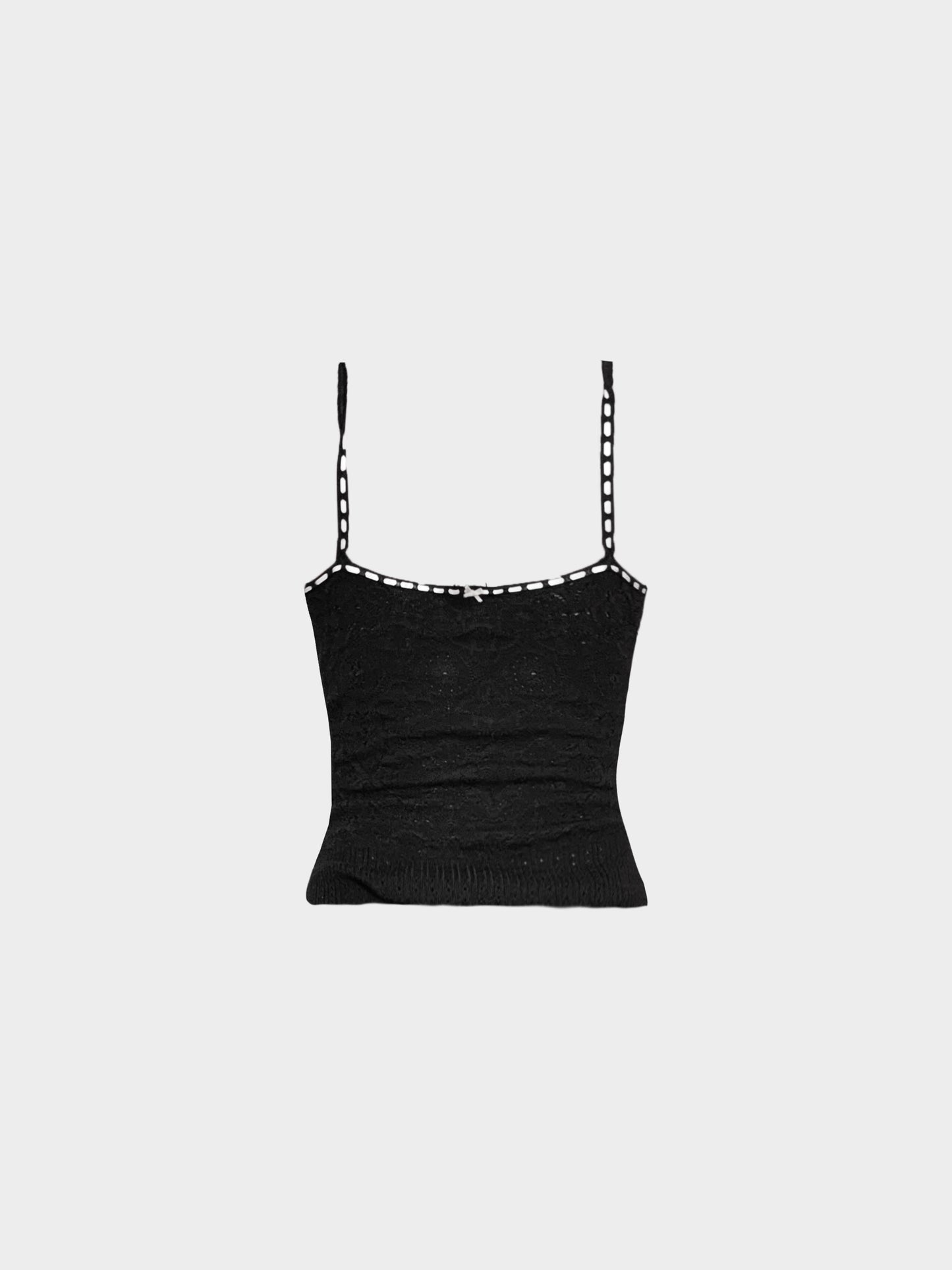 Christian Dior by John Galliano 2004 Black Wool Logo Stitch Top