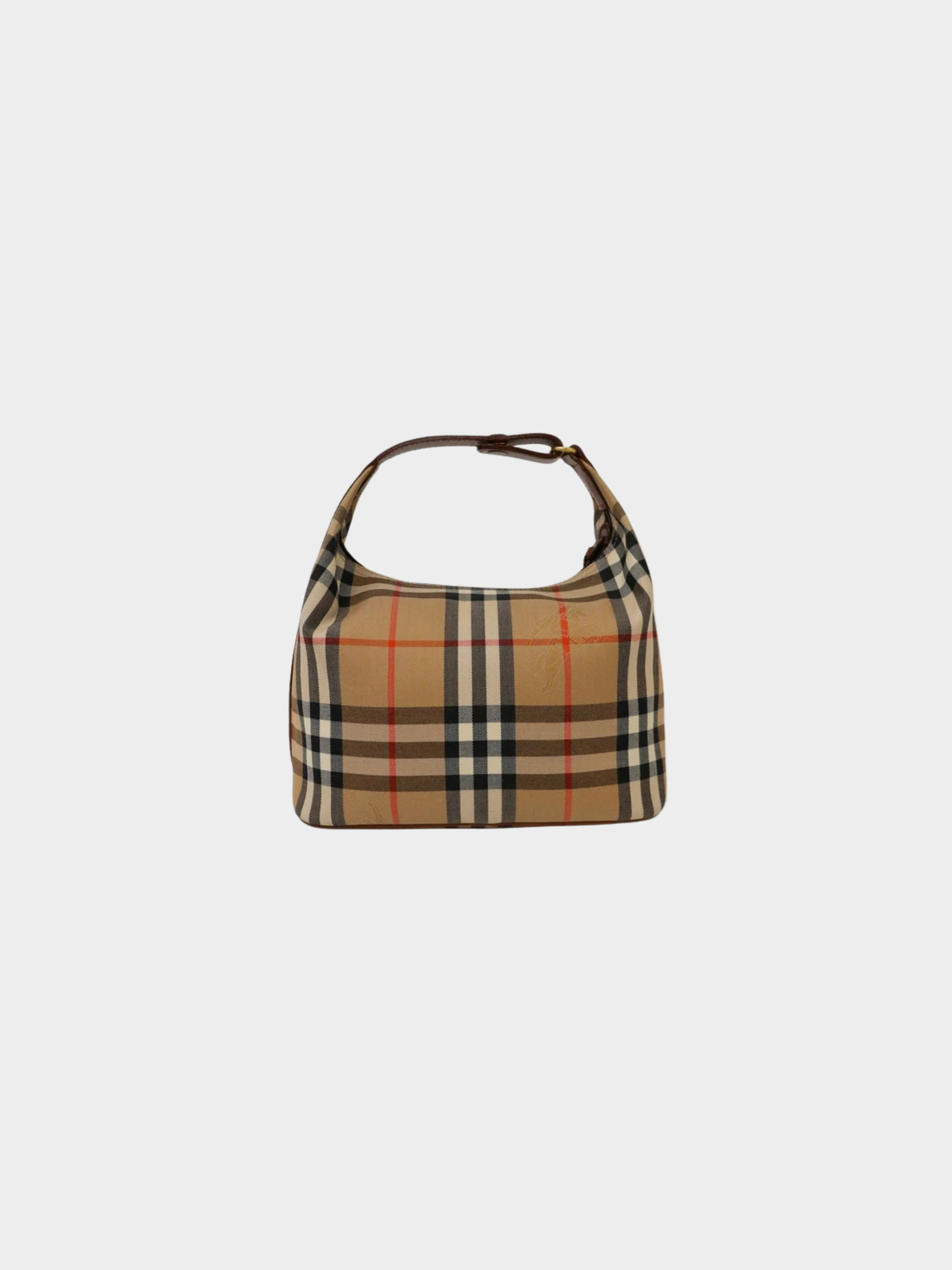 Burberry 2000s Beige Brown Check Canvas Handbag