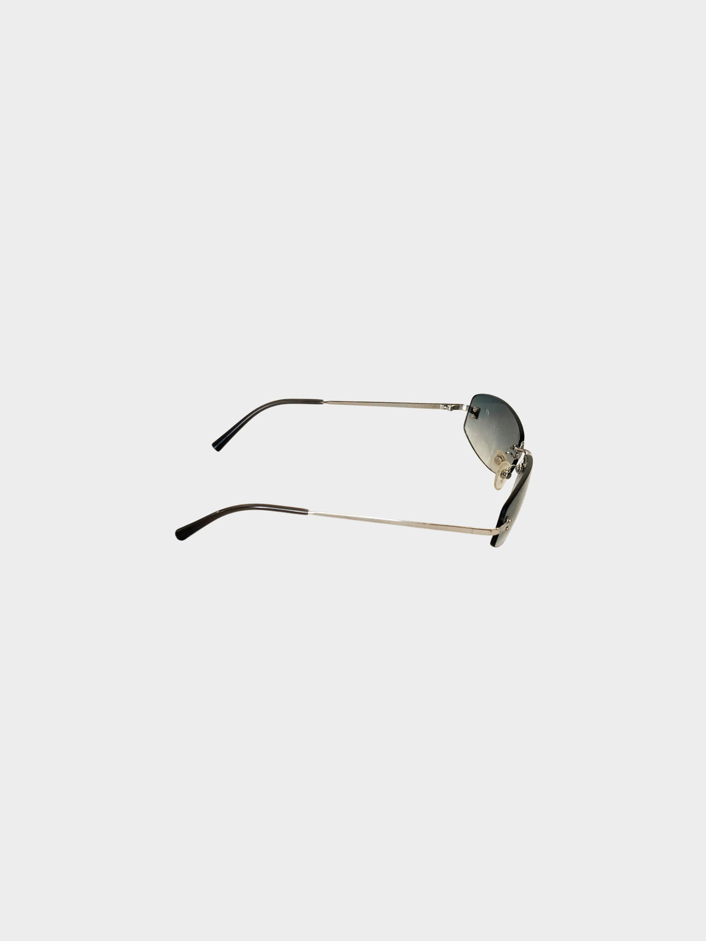 Chanel 2000s Gradient Rimless Oval Sunglasses