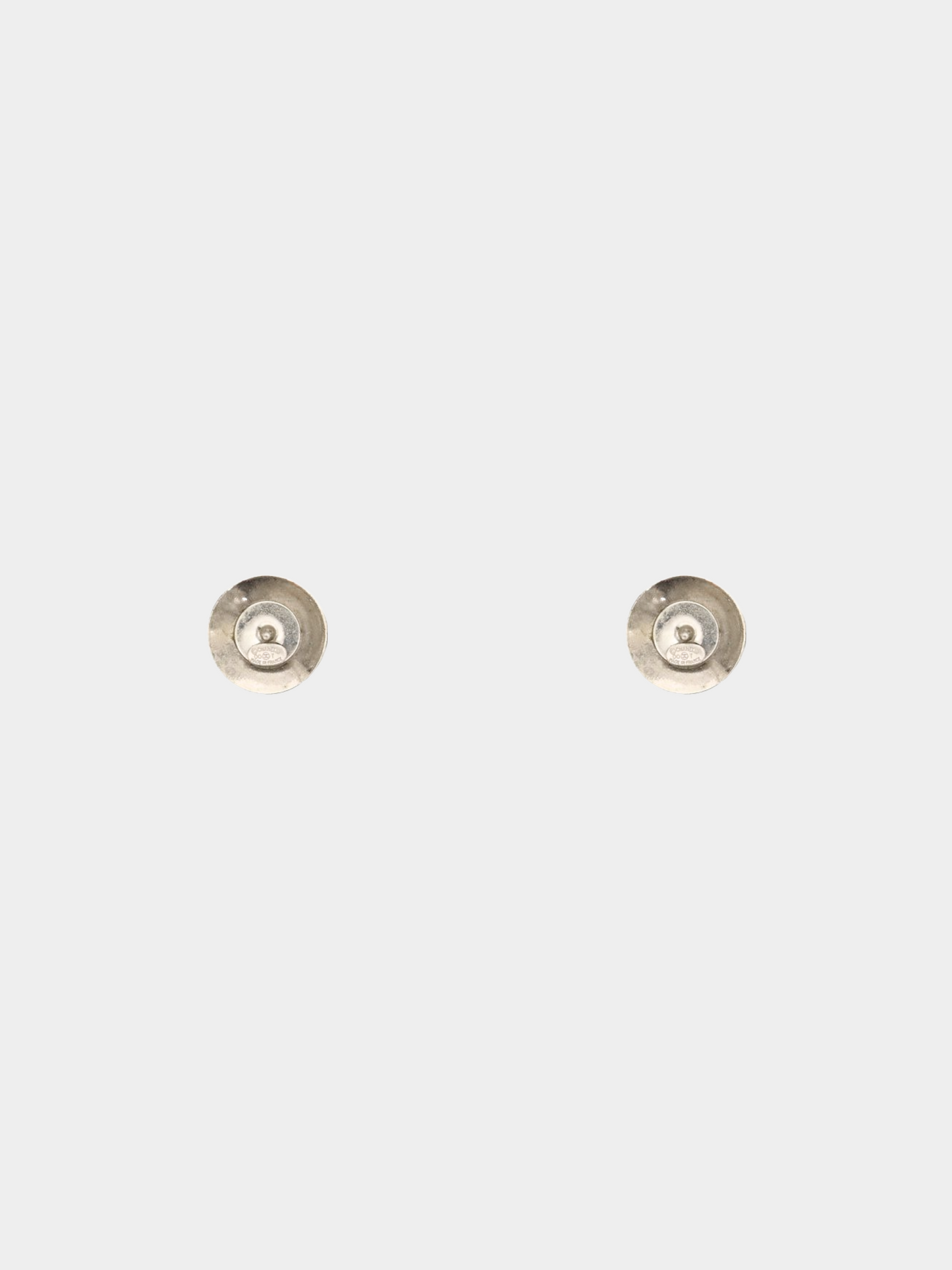 Chanel 2000 Black CC Round Stud Earrings