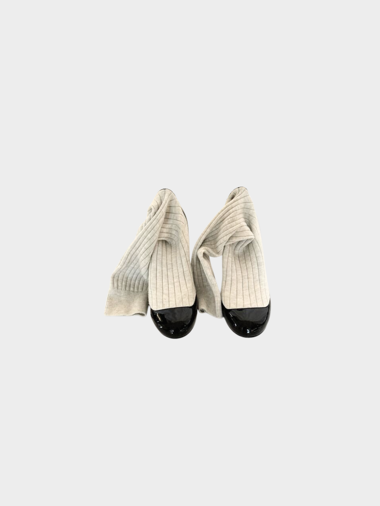 Chanel SS 2014 Grey Knit Sock Boots