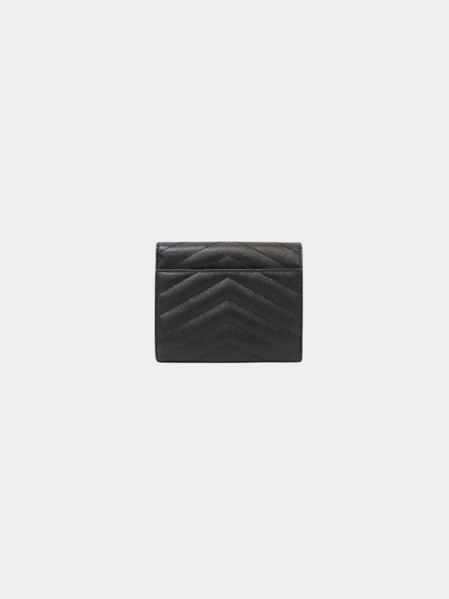 Yves Saint Laurent 2010s Black Cassandra Compact Wallet