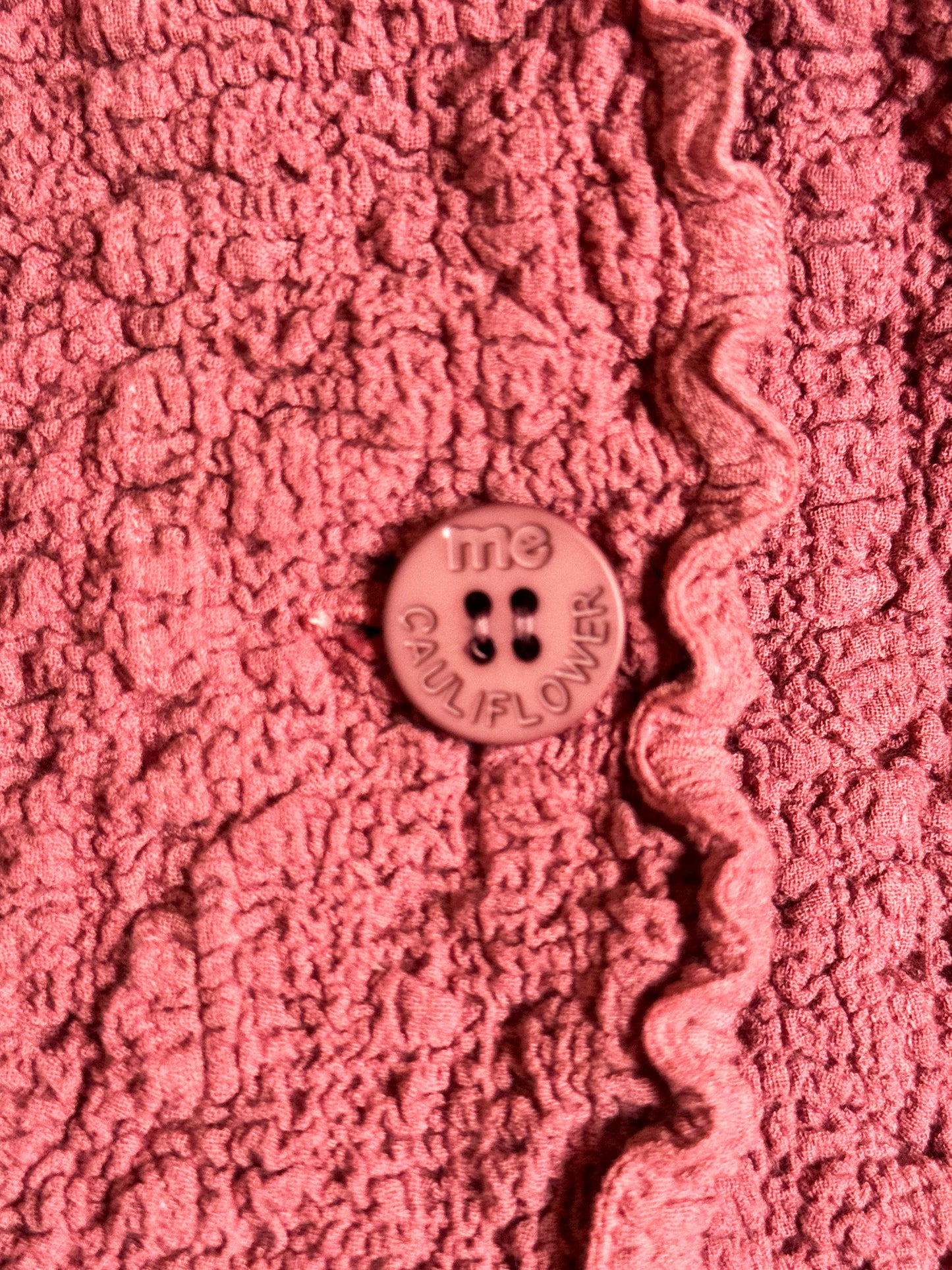 Issey Miyake 2010s Me Pink Cauliflower Pleated Long Sleeved Top
