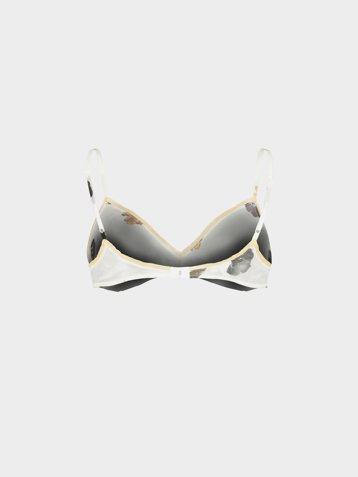 Prada 2000s Abstract Floral Printed Silk Chiffon Bra
