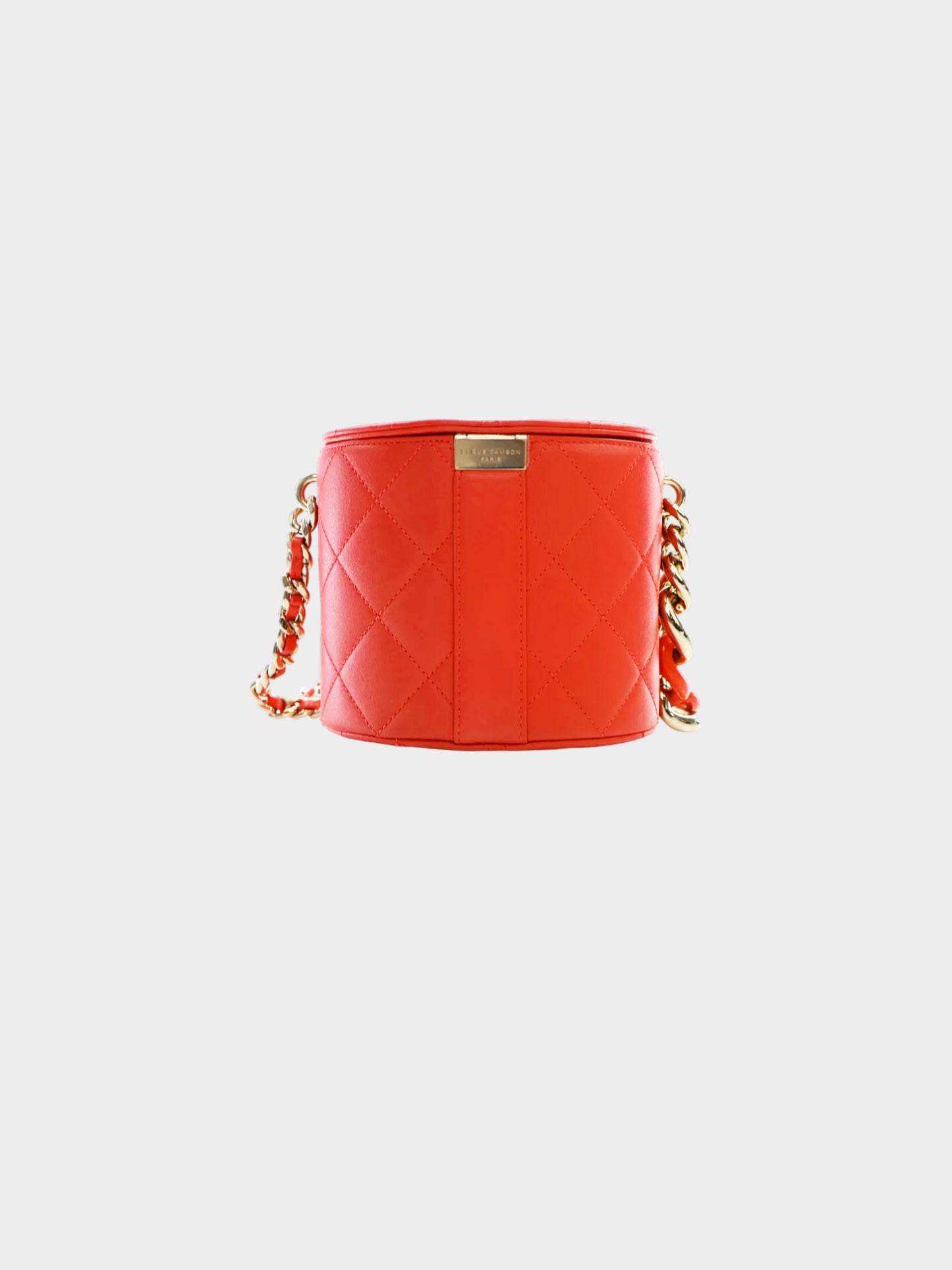 Chanel 2020 Coral Lambskin Chain Vanity Bag