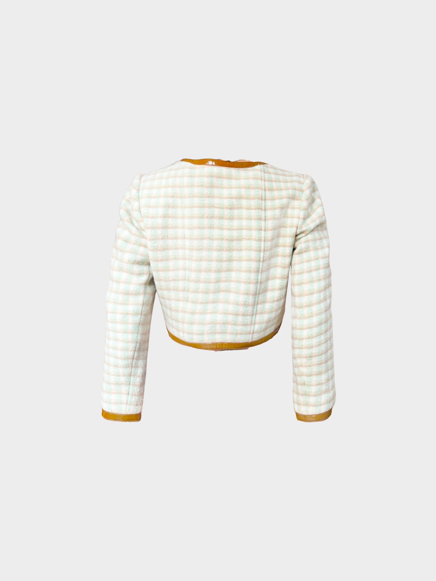 Chanel FW 2001 Check Pattern Cropped Jacket