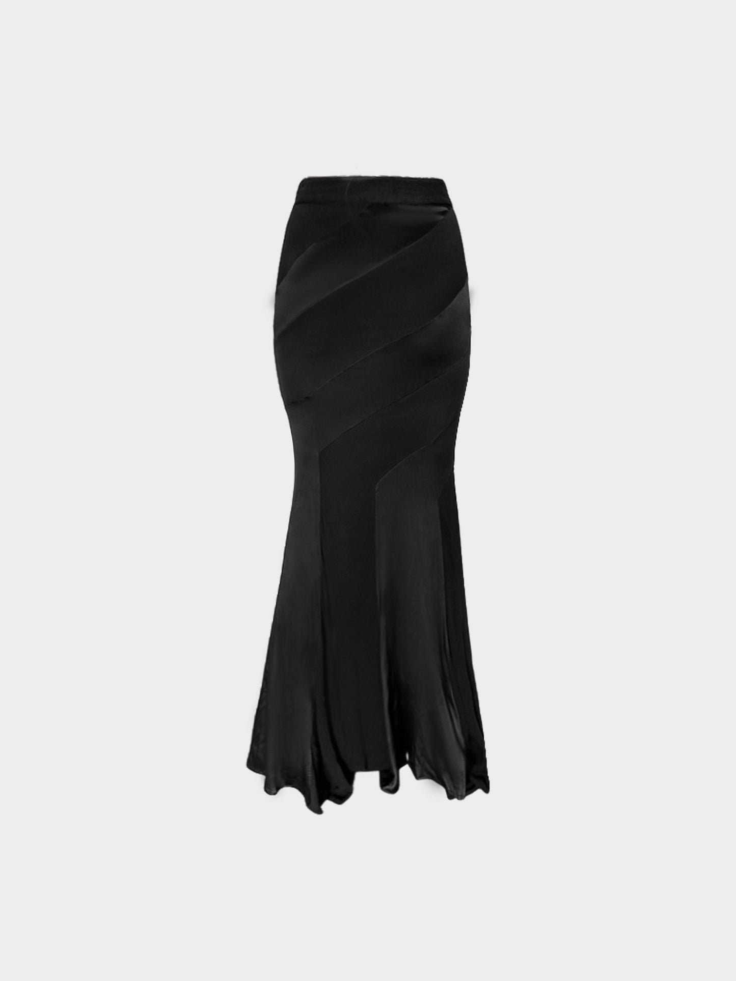 Roberto Cavalli FW 2014 Black Mermaid Maxi Skirt