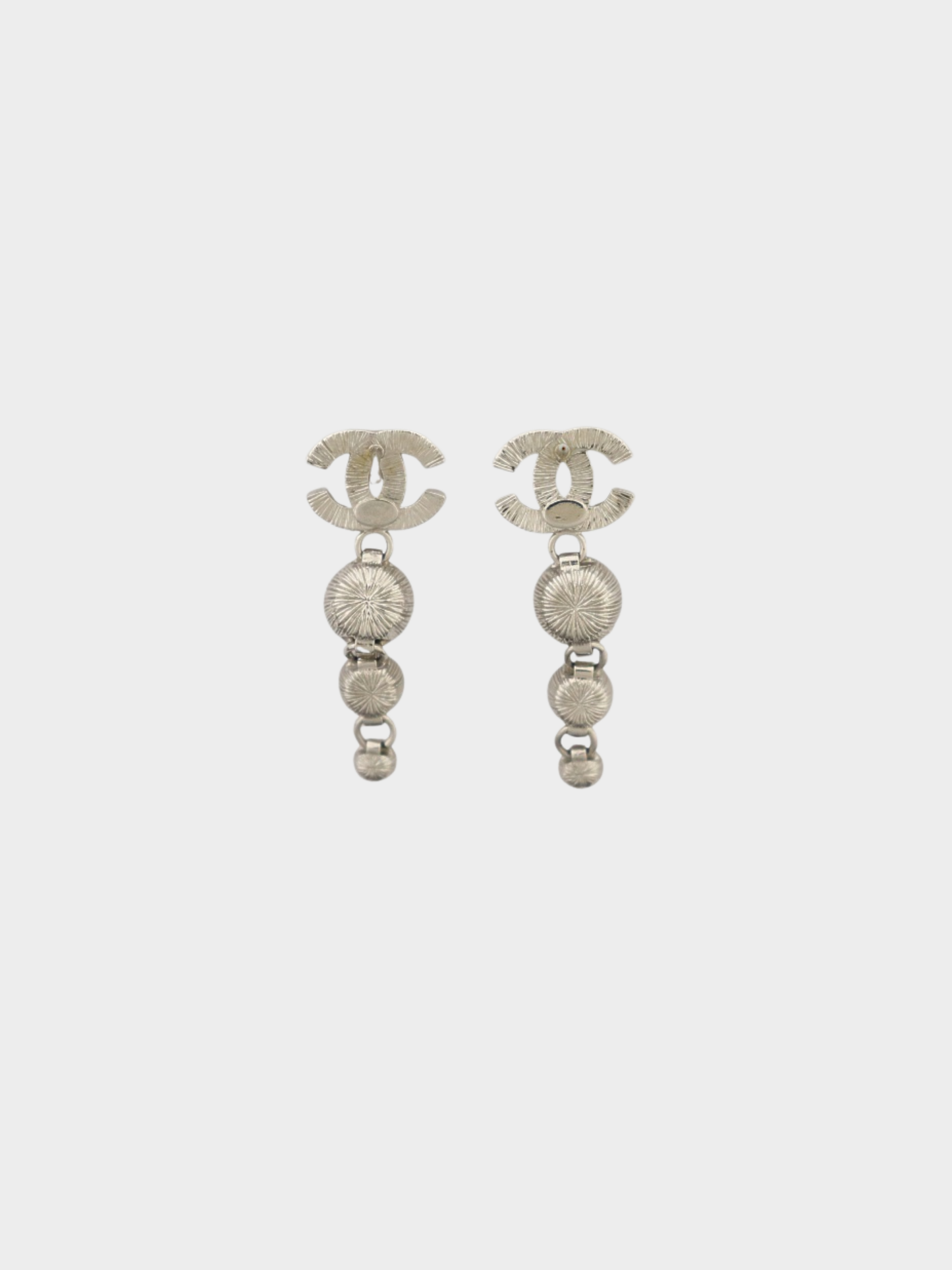 Chanel 2020s Silver Rhinestone COCO Earrings