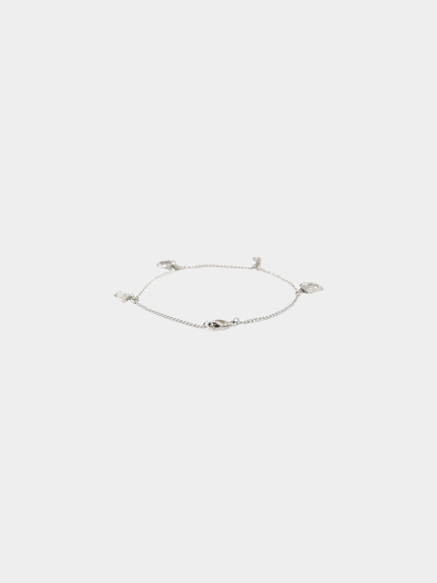 Christian Dior 2000s Rhinestone Logo Charm Bracelet