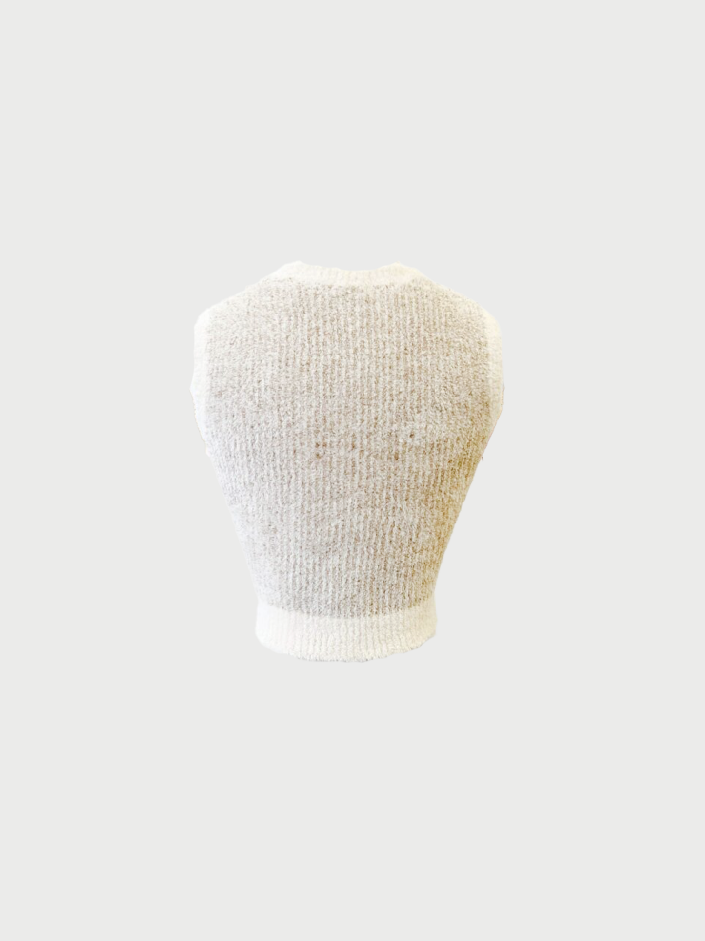 Loewe 2020s Beige Cotton Polyamide Anagram Knit Vest