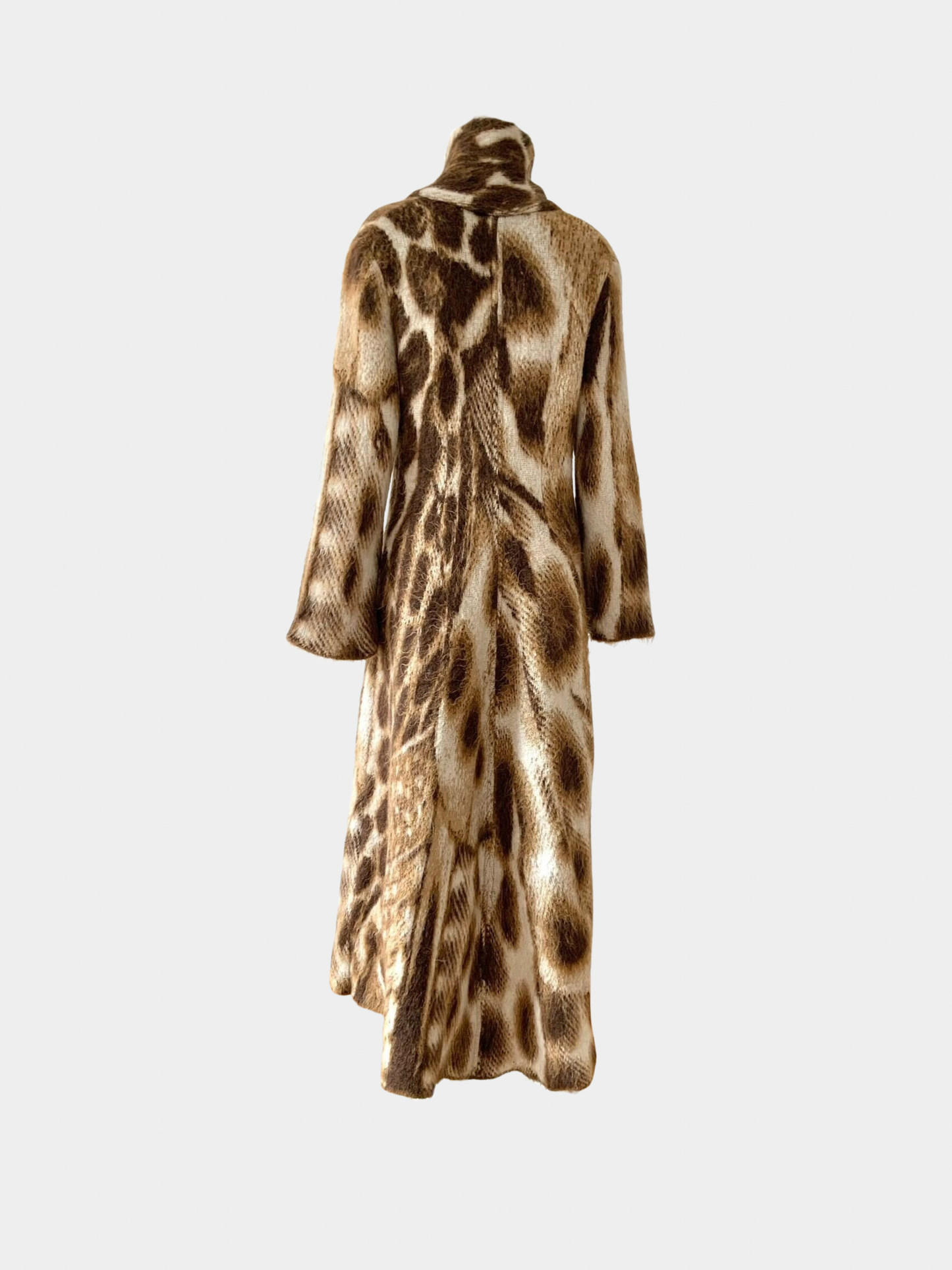 Roberto Cavalli 2000s Brown Wool Knit Coat