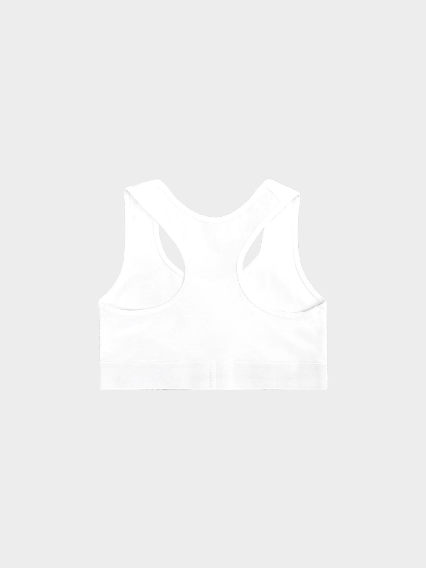 Balenciaga 2021 White Logo Sports Bra