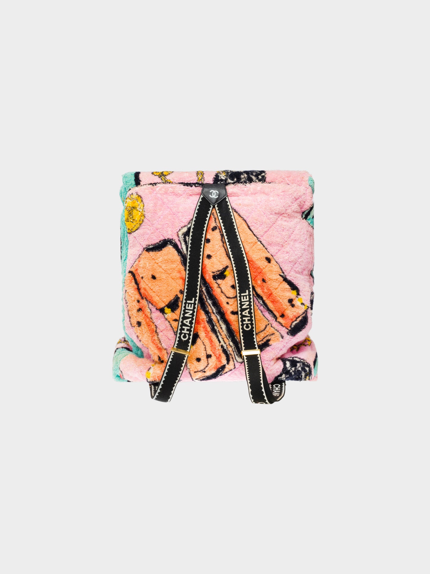 Chanel SS 1994 Rare Limited Edition Terry Cloth XL Backpack