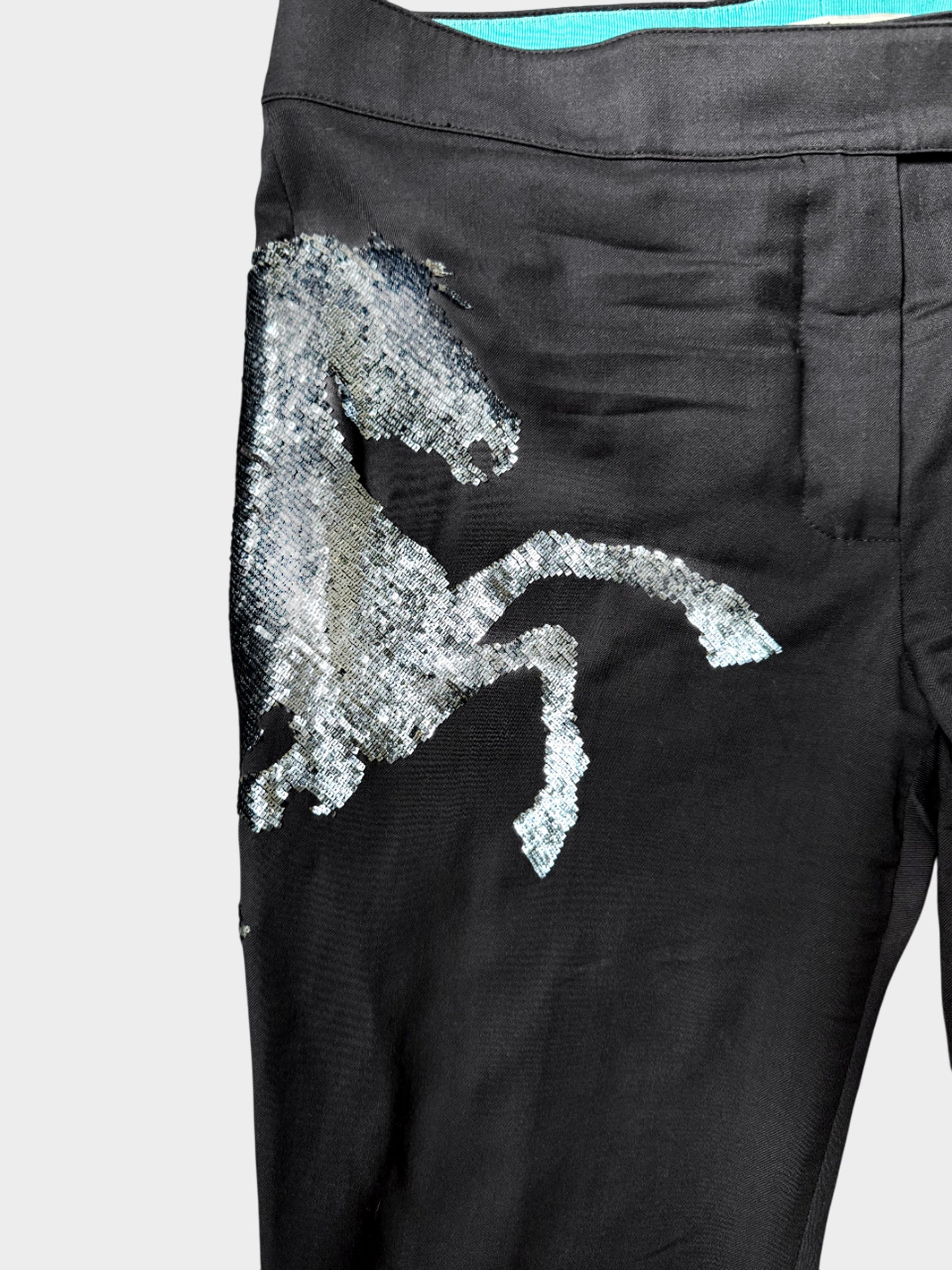 Chloé by Stella McCartney 2001 Horse Glitter Flared Pants