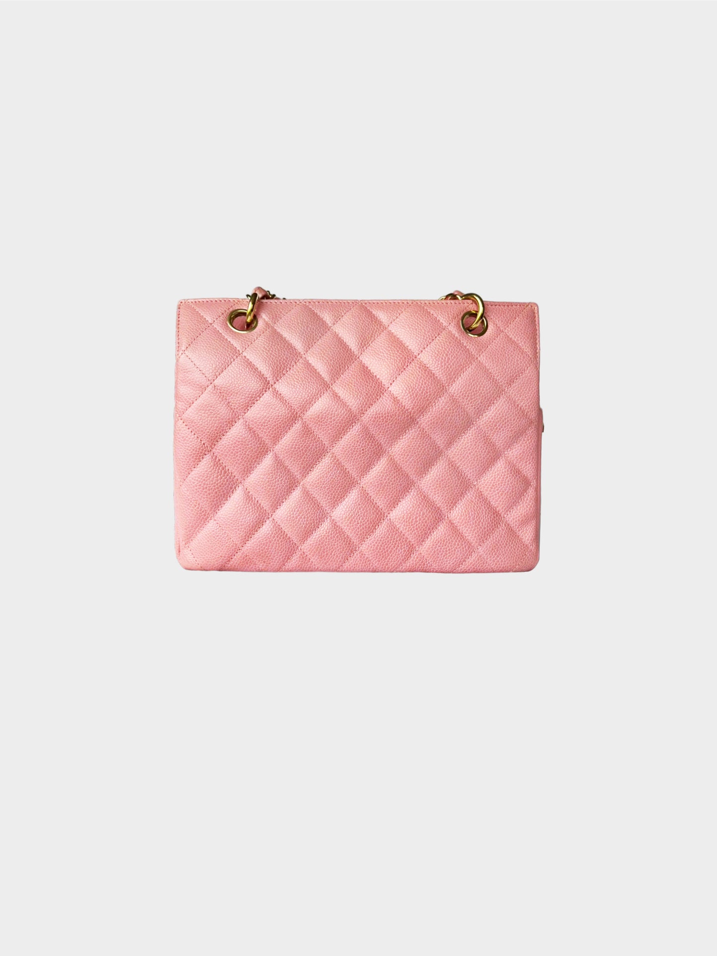 Chanel 2004-2005 Pink Quilted Caviar Petit Timeless Shopping Tote
