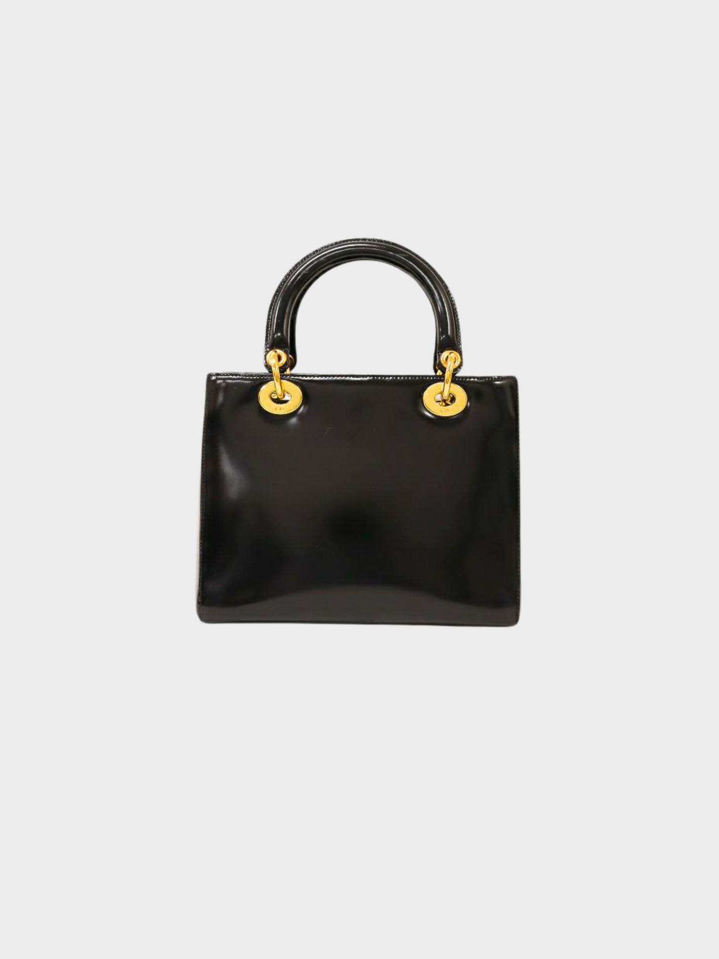 Christian Dior 2010s Black Leather Lady Dior Bag