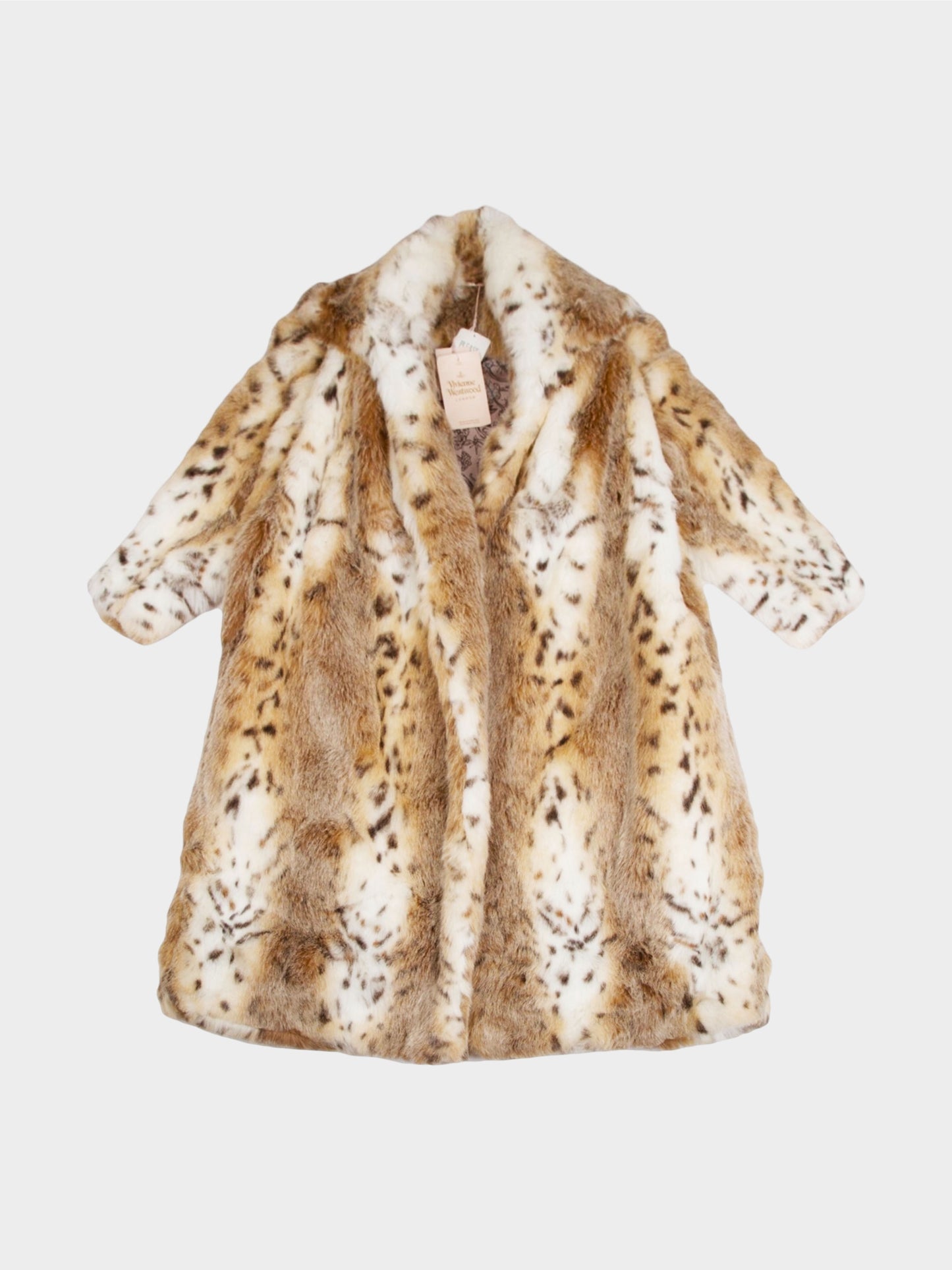 Vivienne Westwood Couture 1990s Leopard Faux Fur Coat