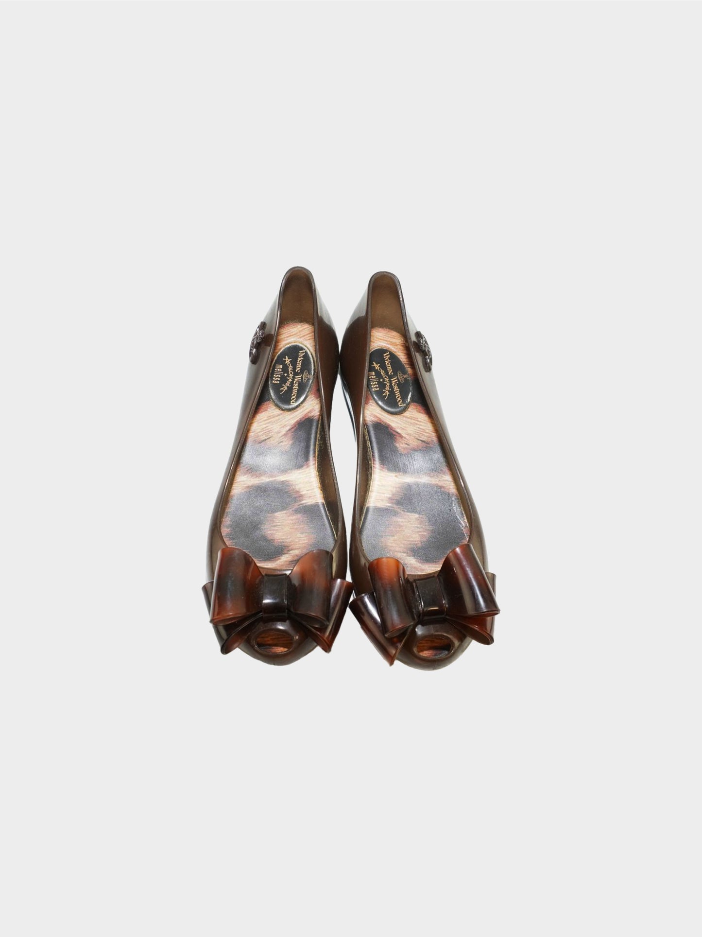 Vivienne Westwood x Melissa 2011 Anglomania Brown Leopard Jelly Shoes