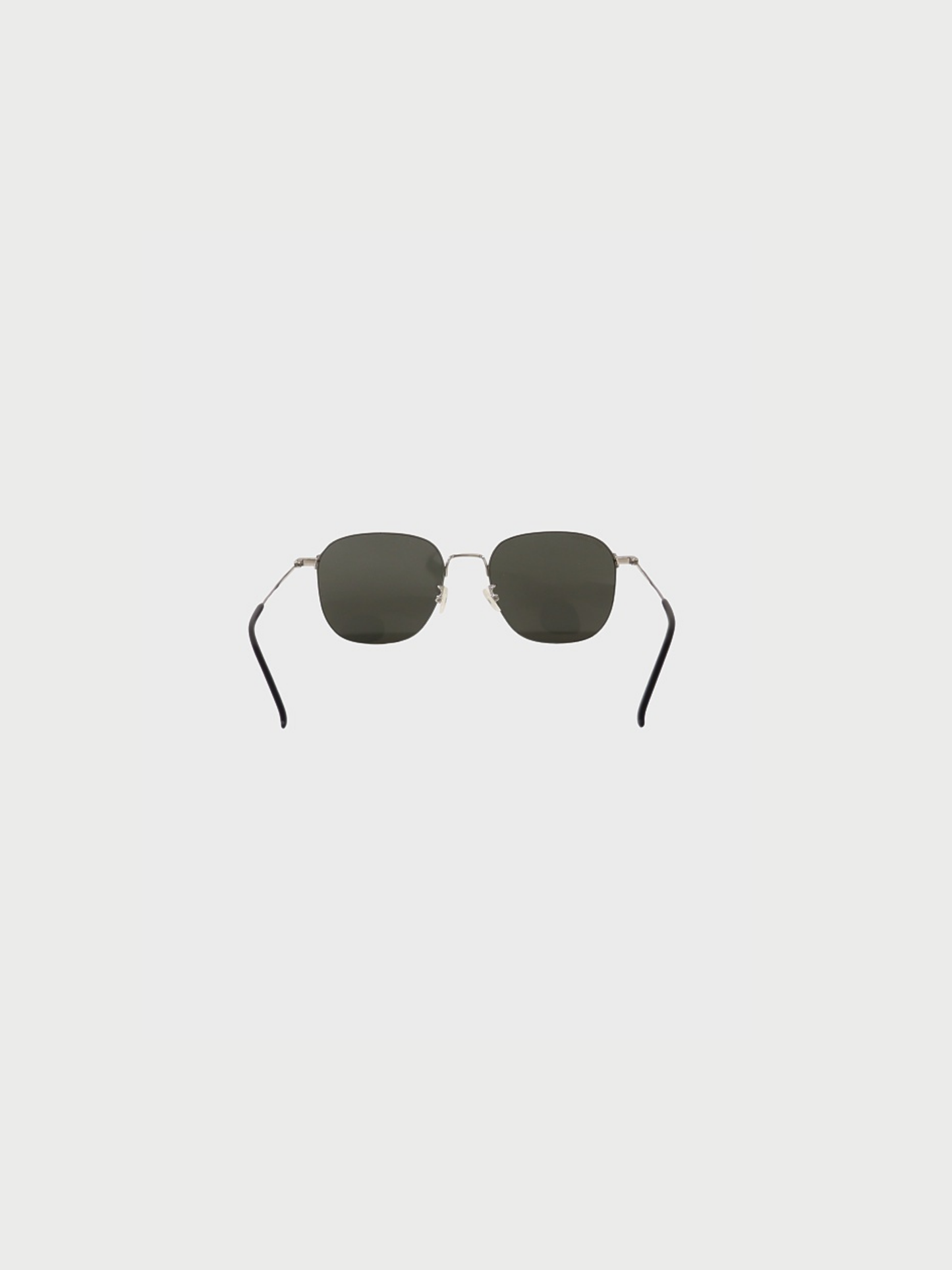 Yves Saint Laurent 2000s Silver Black Metal Sunglasses