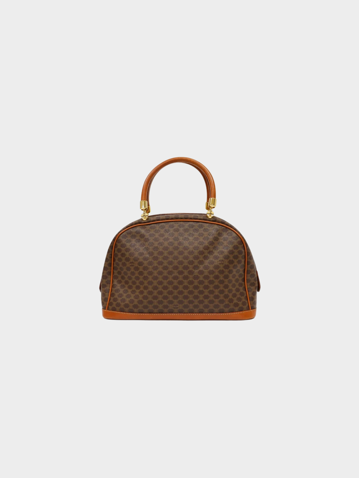 Celine 2000s Brown Macadam PVC Leather Handbag
