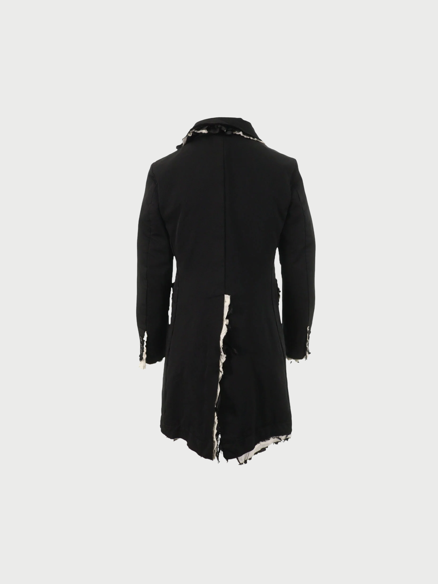 Comme des Garçons FW 2018 Black White Polyester Frill Dress