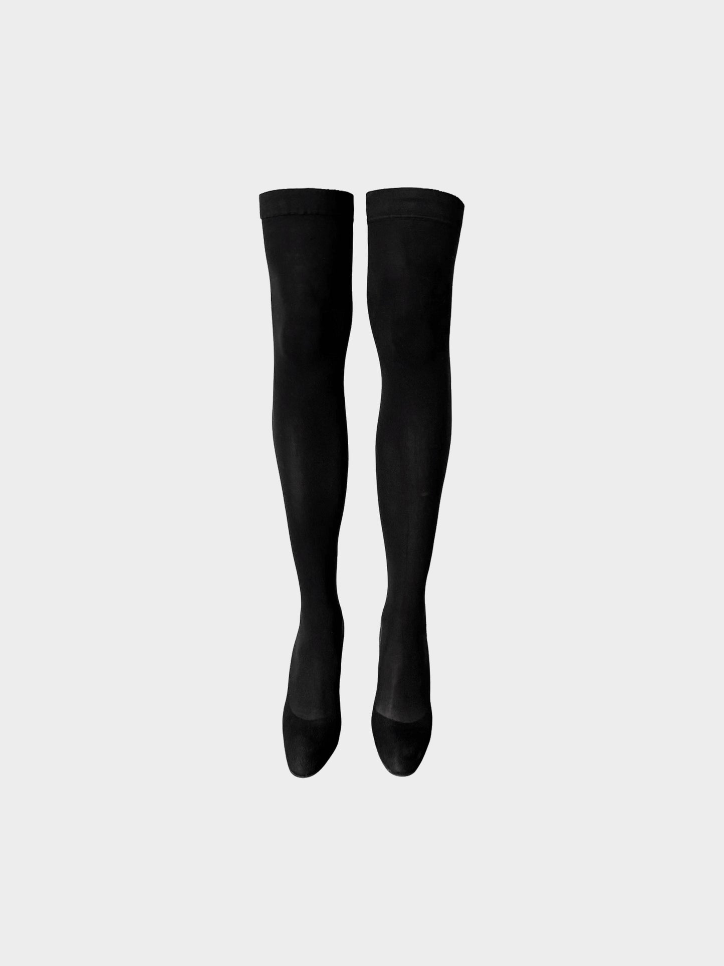 Helmut Lang 2000s Black Stocking Wedged Heel Cloth Boots